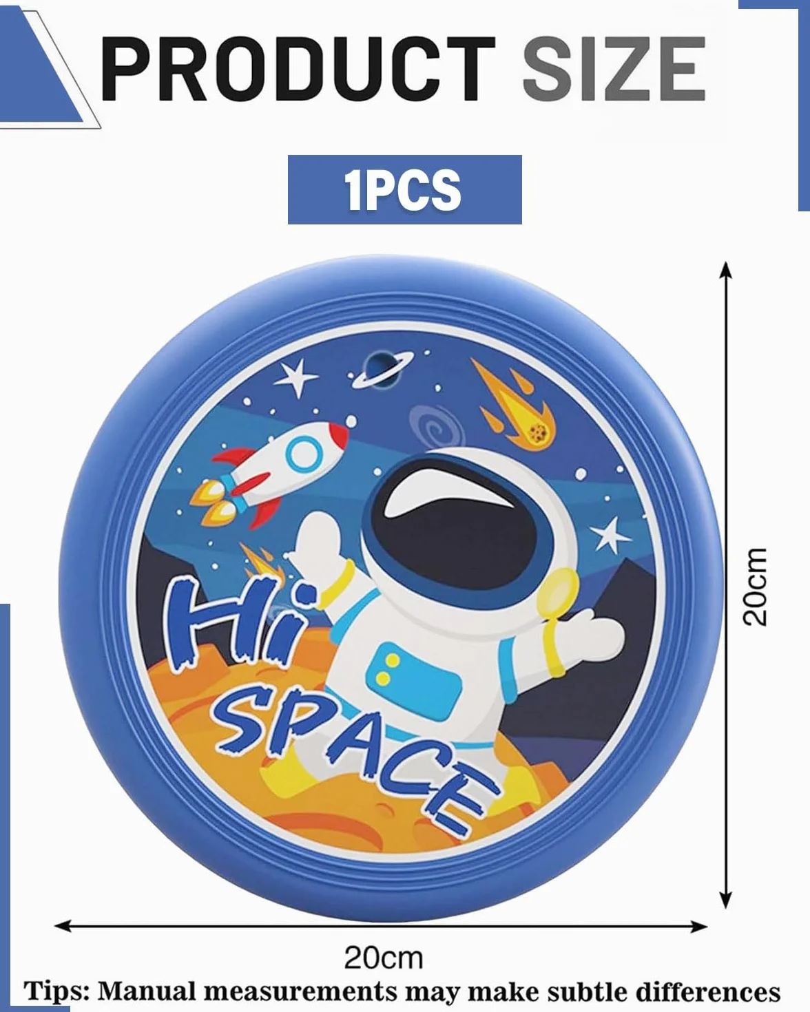 Discos Voladores para Niños Sujetar Fáciles Seguros Frisbees Deportes al Aire Libre Astronauta