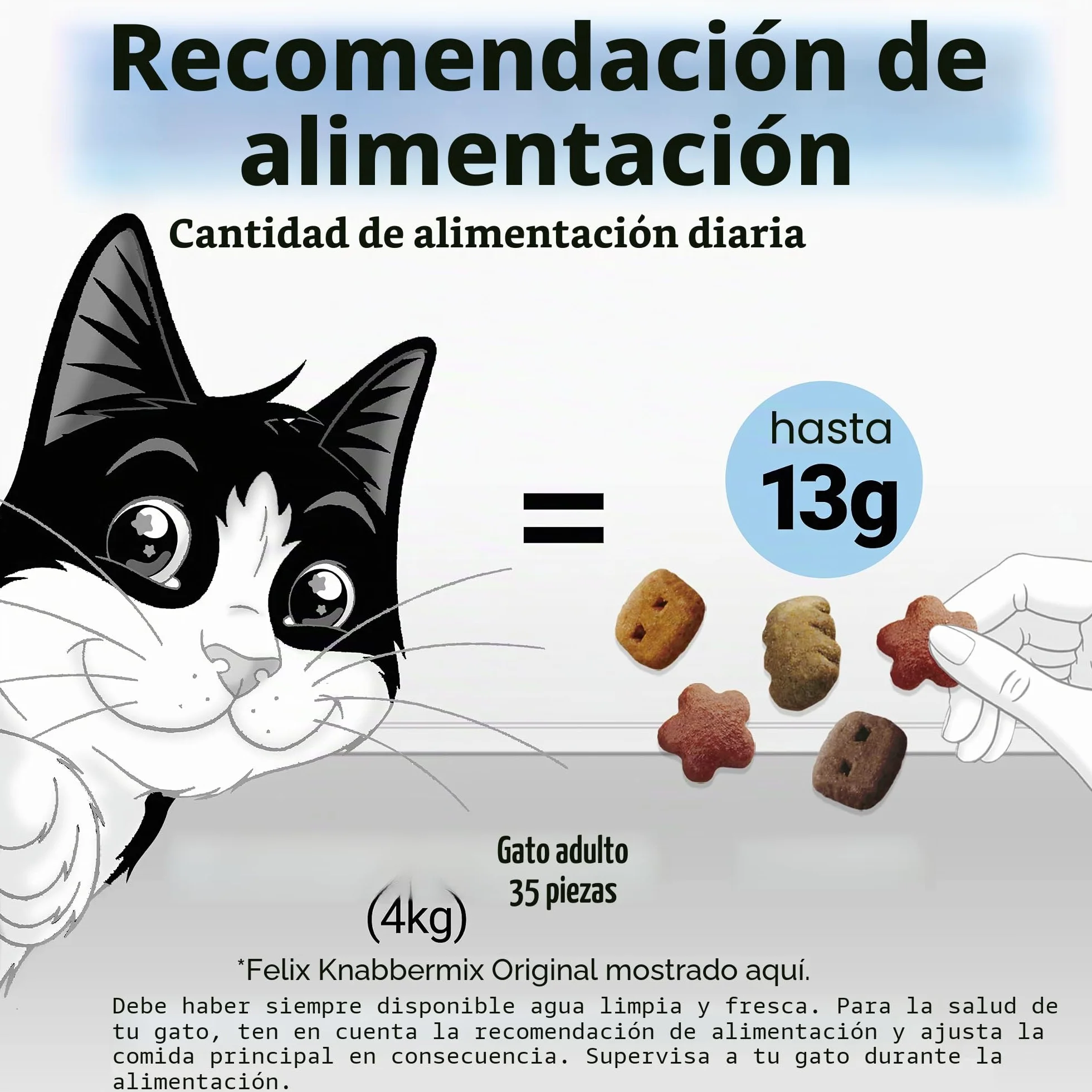 Felix Golosinas para Gatos Knabber Mix, Pack de 8 (8 Paquetes de 60 g)