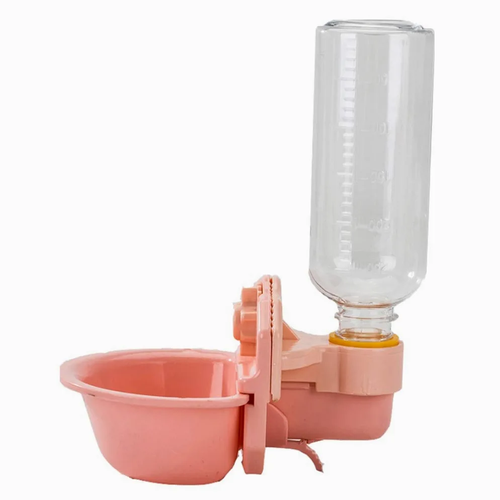 Bebedero Rosa para Mascotas, Bebedero automático para Mascotas, Hervidor de Alimentación Automático de Boca No Mojada Tipo Colgante