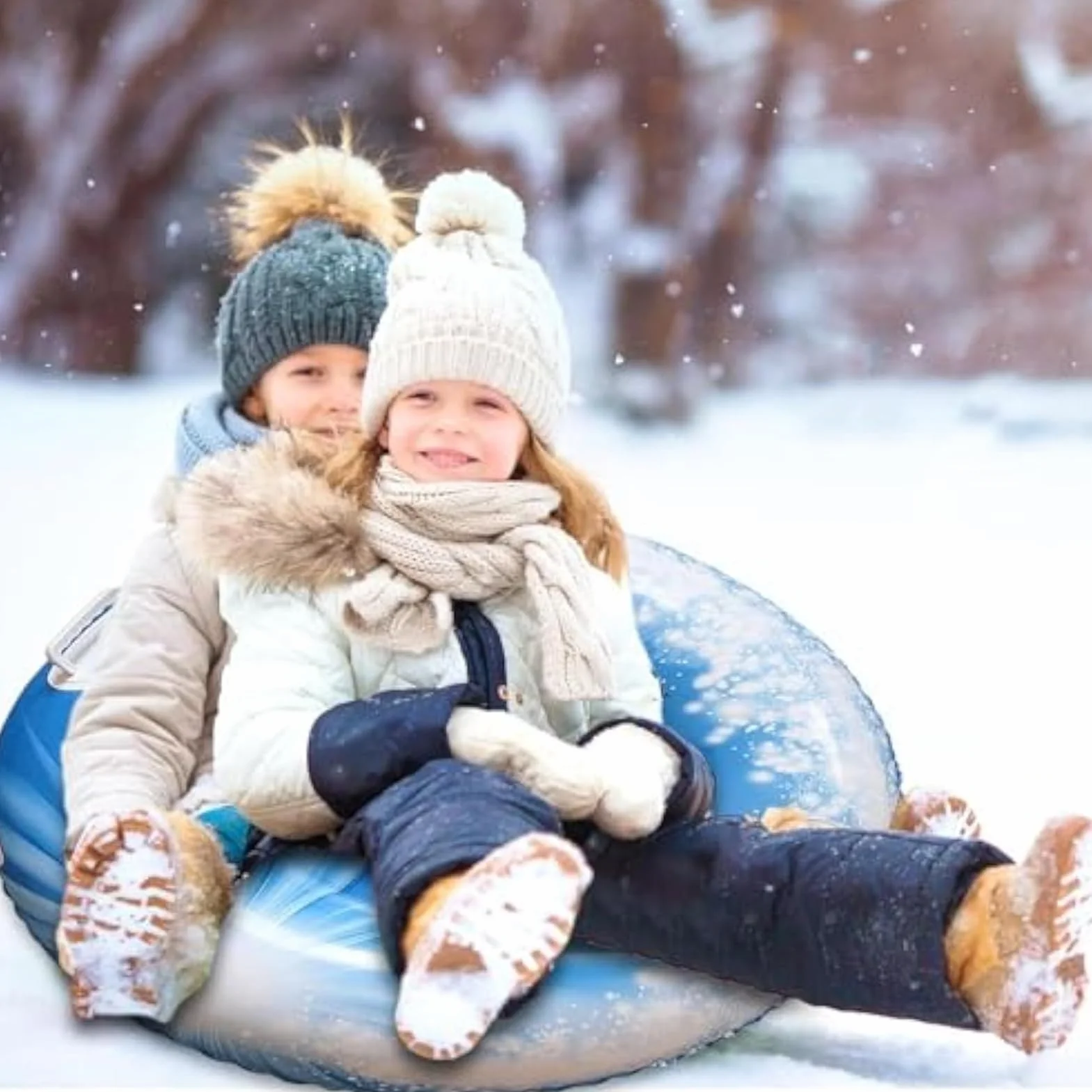Colchones De Nieve para Adultos Tobogán Inflable Resistente Invierno Juguetes Actividades Exteriores