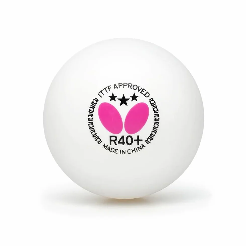 Butterfly 3 Star R40+ Pelotas de Tenis de Mesa Blancas Paquete de 3