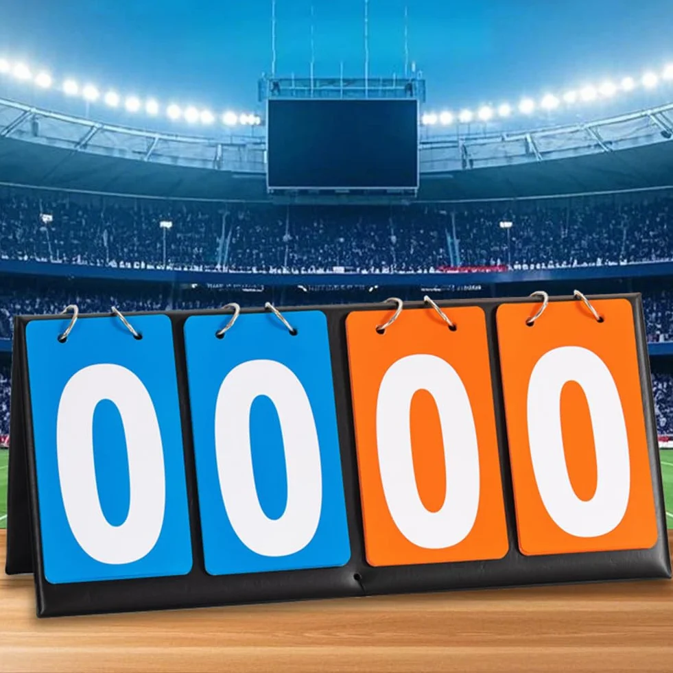 Marcador Deportivo 0-99 Flip, con Silbato, Portátil para Baloncesto, Fútbol, Béisbol