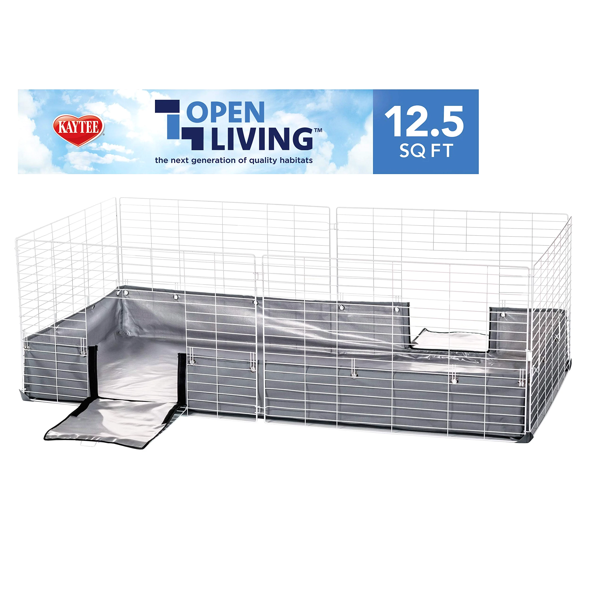 Kaytee Open Living - Hábitat para Conejillos de Indias o Conejos, 60 x 30 Pulgadas