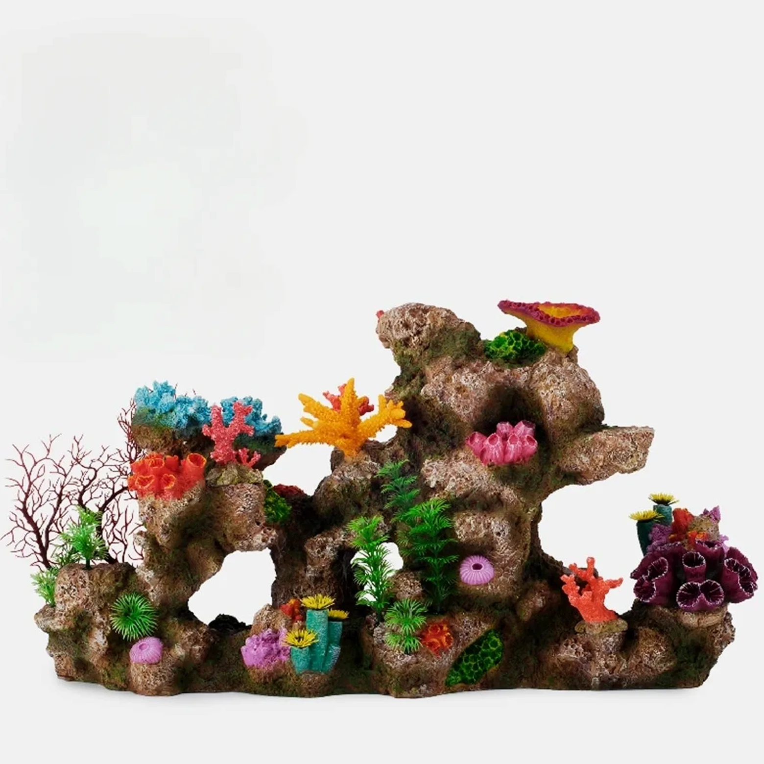 decoracion acuario Acuario de agua salada con piedra coralina artificial | 35*21*17.5cm