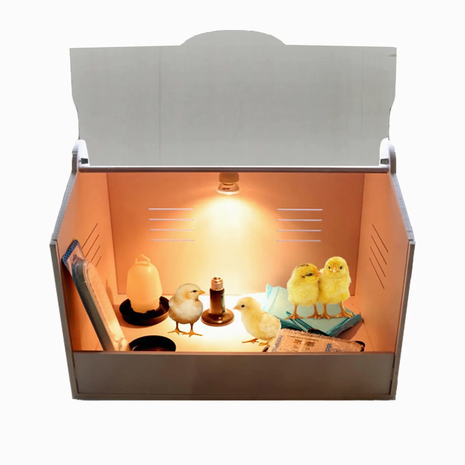 TEmkIn Criadora de Pollitos con Juego de Bombillas y termómetro, Almohadilla para orinar para Mascotas, Equipo para incubar, Caja de incubación Adecuada para Pollitos, patitos, Loros, lagartos