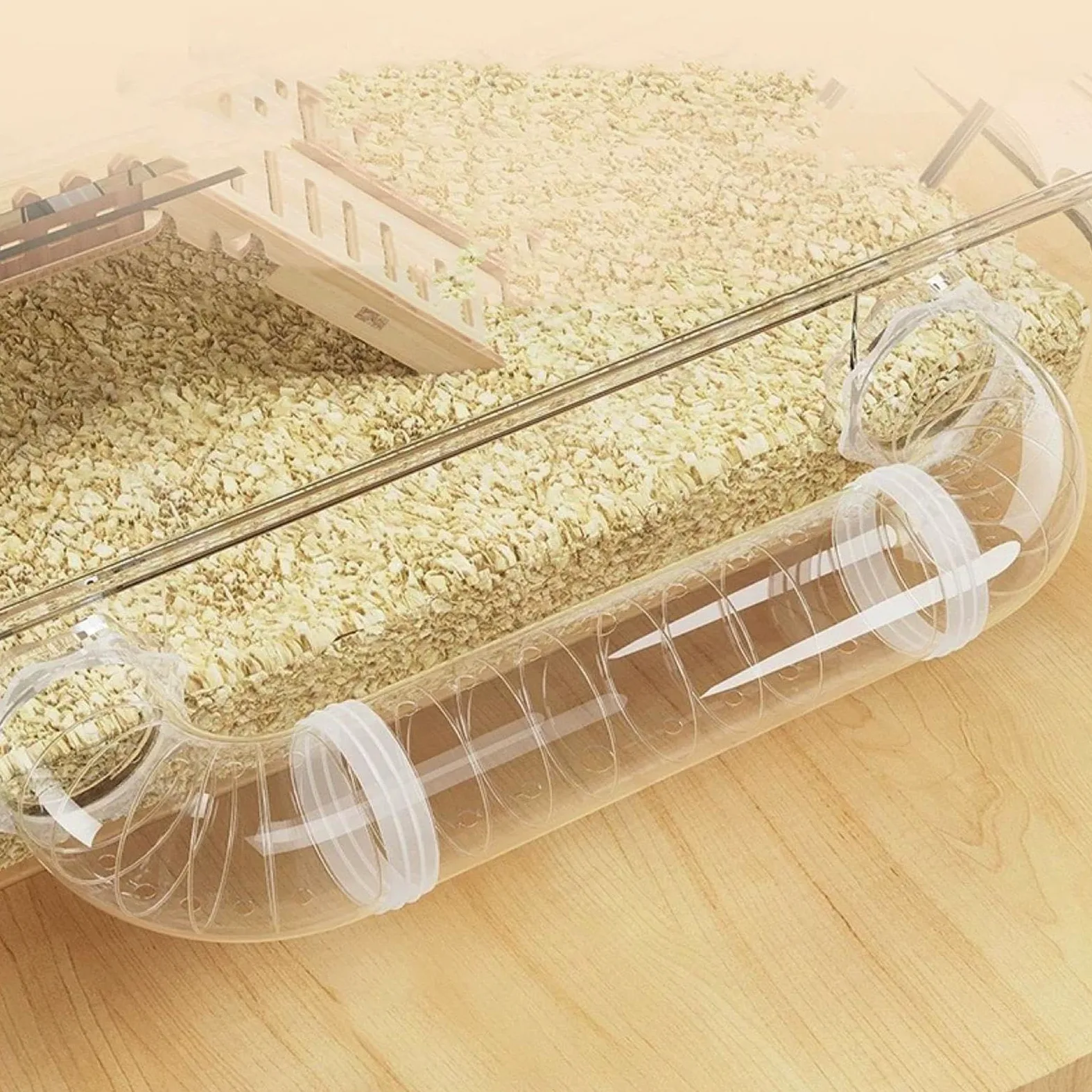 Jaula Grande para Hámster Hábitat para Chinchilla con Dos Niveles | Jaula para Hurón Acrílica de 45x28x34 centímetros Para Erizo Hurón Gerbo Chinchilla Mascotas Pequeñas Monitoreo