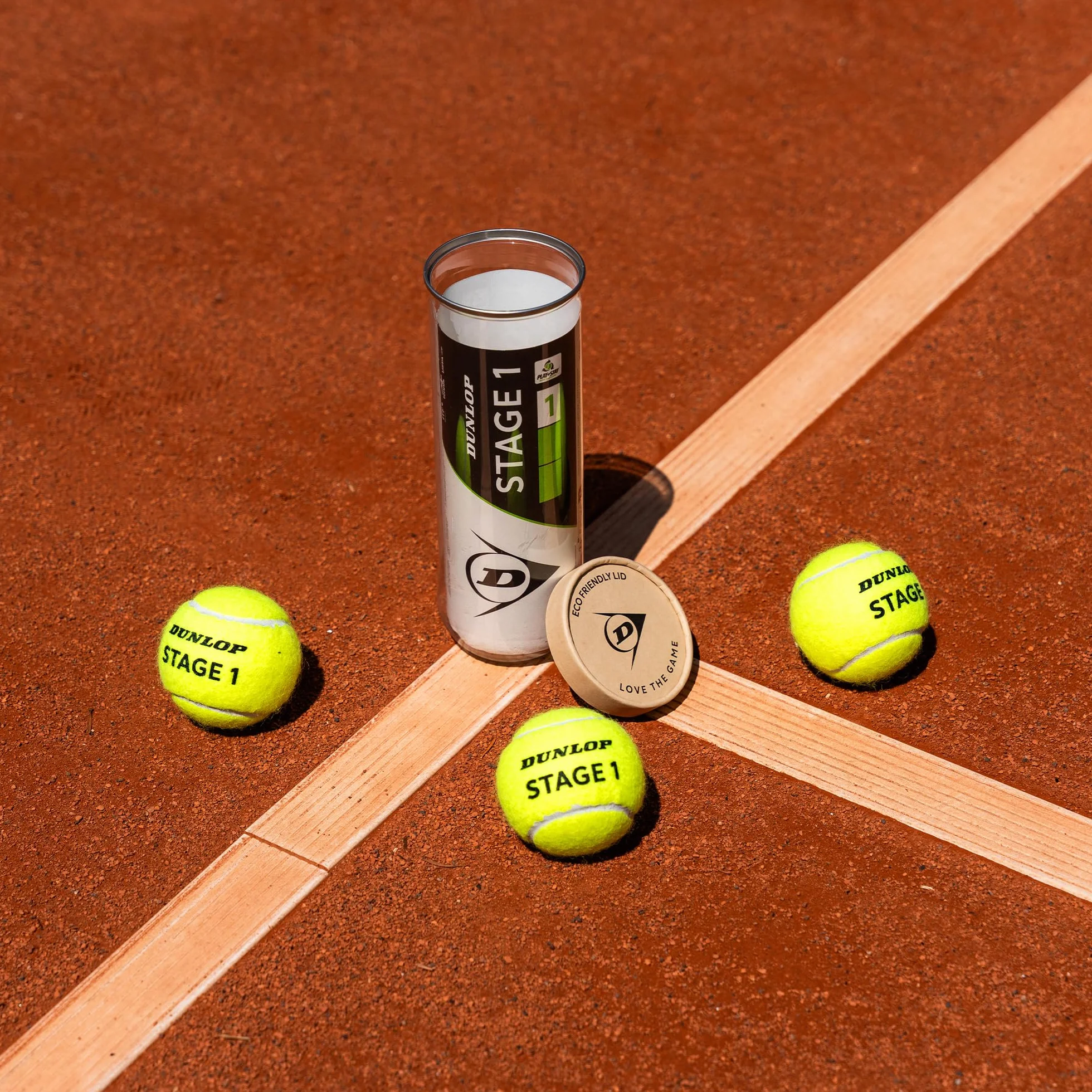 Dunlop Pelota de Tenis Stage 1 Verde 3 Unidades para Niños Principiantes