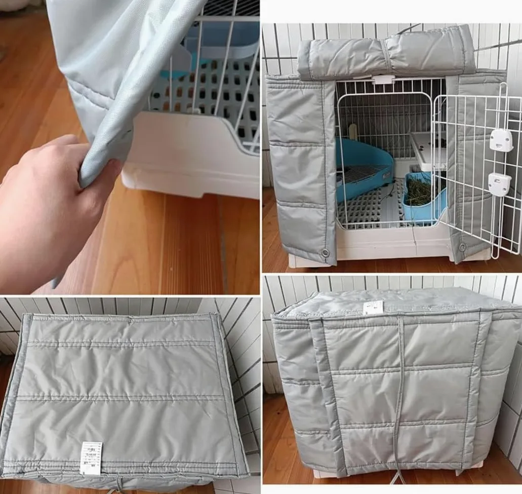 Funda Cálida Para Jaula Mascotas, Protector De Nido Grueso Para Mascotas, Cálido Y Frío Para Invierno, Manta Cálida a Prueba De Viento Para Jaula, Para Calidez Mascotas Al Aire Libre - Varios Tamaños