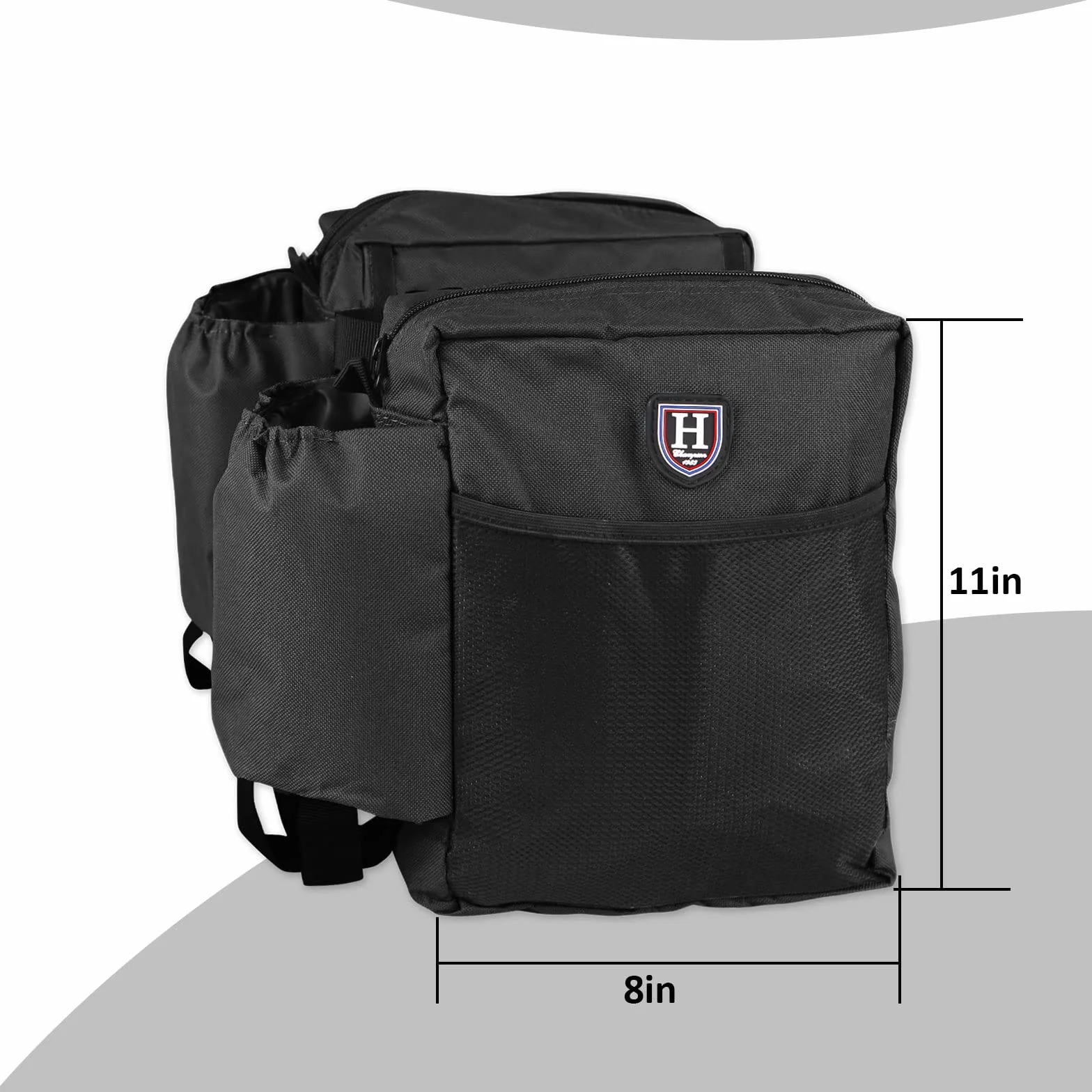 Harrison Howard Equestrian Western - Bolsa de sillín para caballos, color negro