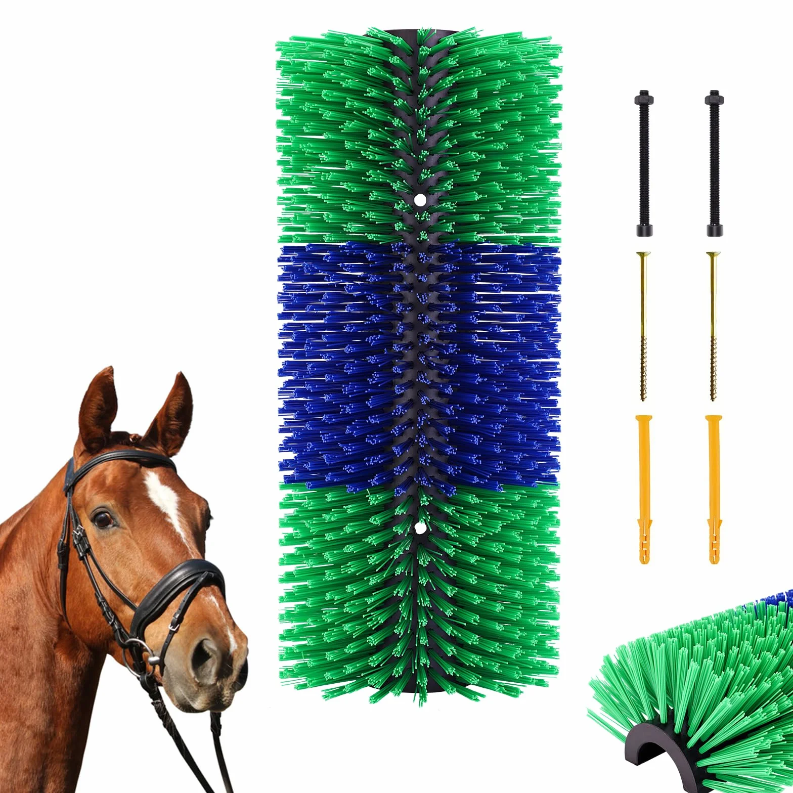 Cepillo Rascador para Caballos, Vacas y Ganado - Cepillo de Masaje para Aliviar Picazón en Mascotas (1 Paquete)