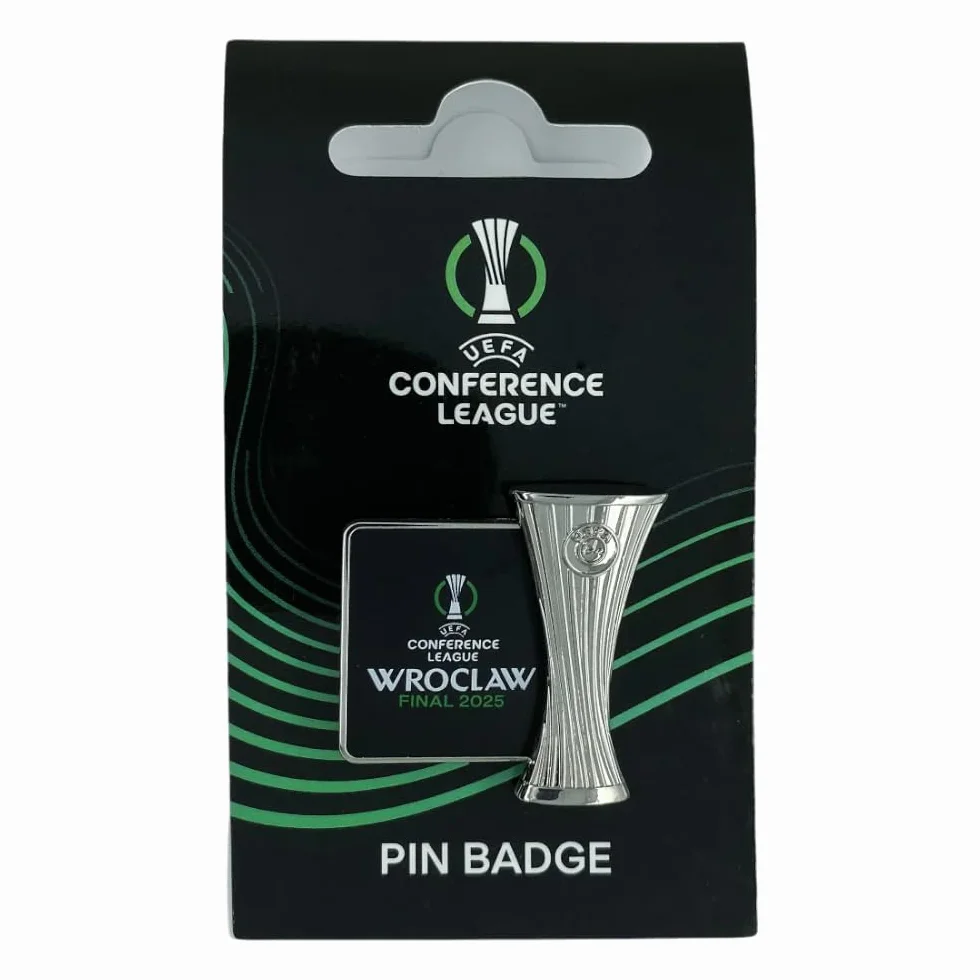 AMBALLCOM UEFA Conference League 2025 Pin Oficial Coleccionista Wroclaw Final Metal Zamak