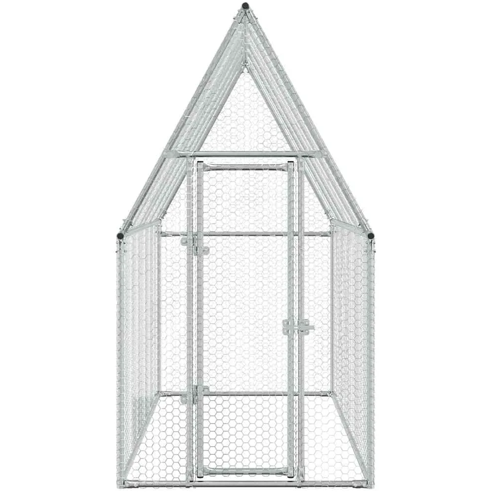Gallinero de acero galvanizado 200x100x190 cm, gran espacio de actividad para gallinas, patos, conejos y gansos, con puerta bloqueable para seguridad exterior