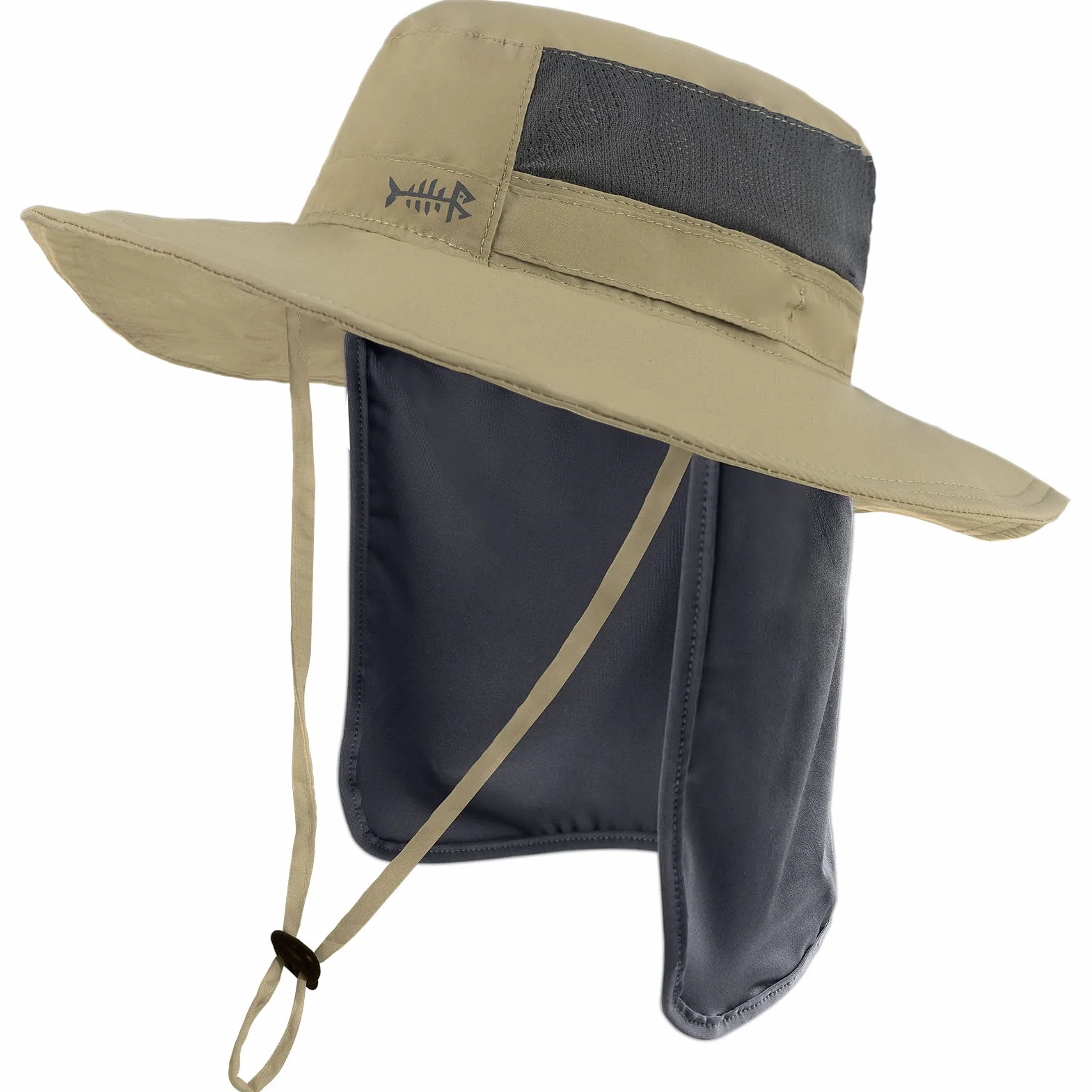 Bassdash UPF 50+ Sombrero de Pesca Solar Resistente al Agua con Solapa de Cuello Desmontable