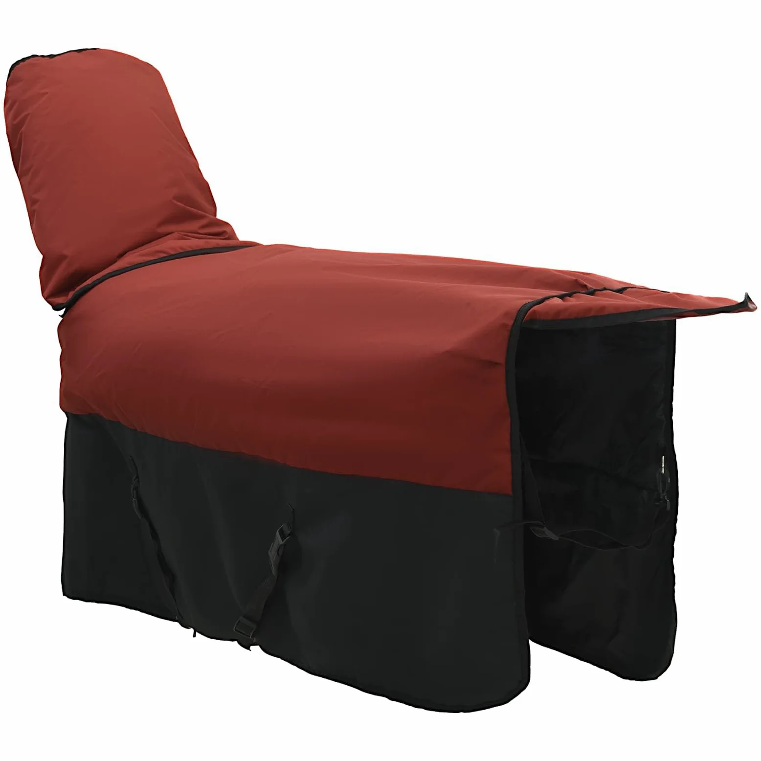 Manta para caballo, color verde oscuro y negro, 115 cm, poliéster, impermeable, transpirable, con cinturón abdominal y cierre en el pecho, para establo pasto y uso al aire libre