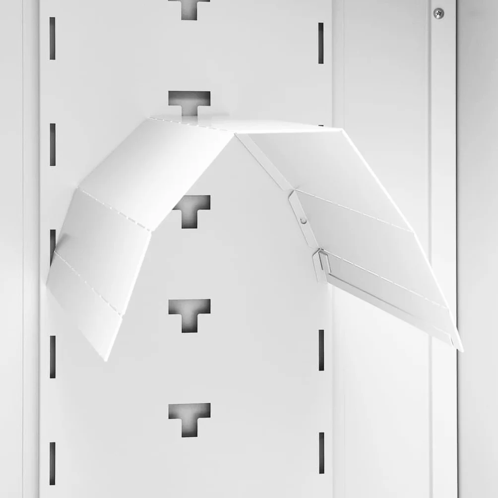 vidaXL Armario para el hogar, sala de estar, taquilla de almacenamiento para muebles, arnés con estante blanco, 53 x 53 x 140 cm, acero