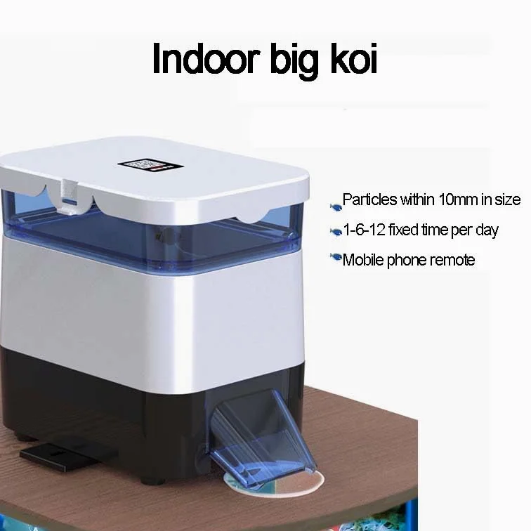 Alimentador automático de peces, control de aplicación WiFi, temporizador programable, fuente de alimentación múltiple, capacidad de 2.8 L para acuario y estanque interior/exterior