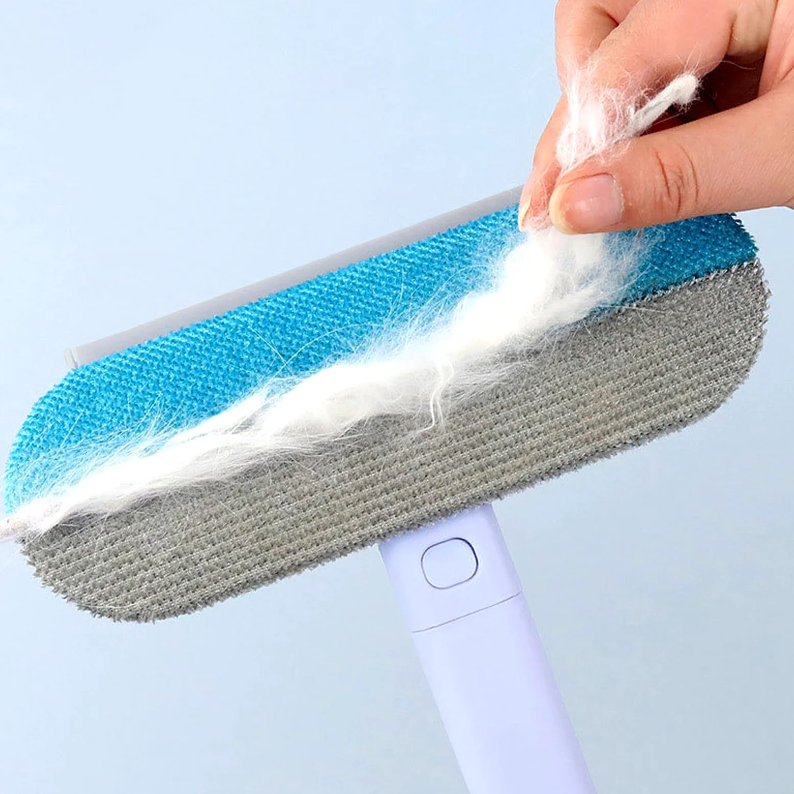 Removedor de pelo de mascotas 4 en 1, herramienta multifuncional para eliminar pelos con mango extralargo, eficiente cepillo de pelo de mascotas para perros y gatos, elimina el pelo de muebles