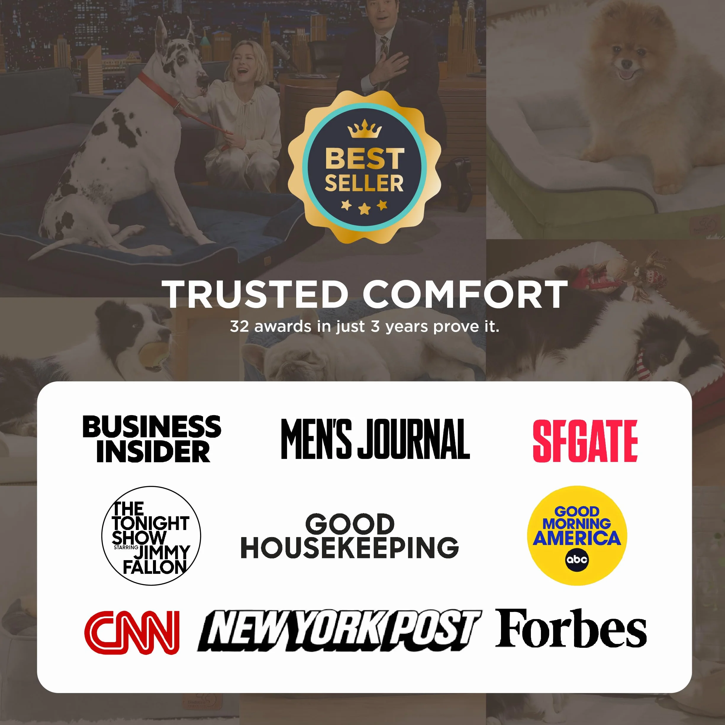 Bedsure Sofá Perro Ortopédica Grande - Cama Perro Desenfundable y Lavable, Colchon Perro con Forro Impermeable y Espuma Viscoelastica, Gris, L
