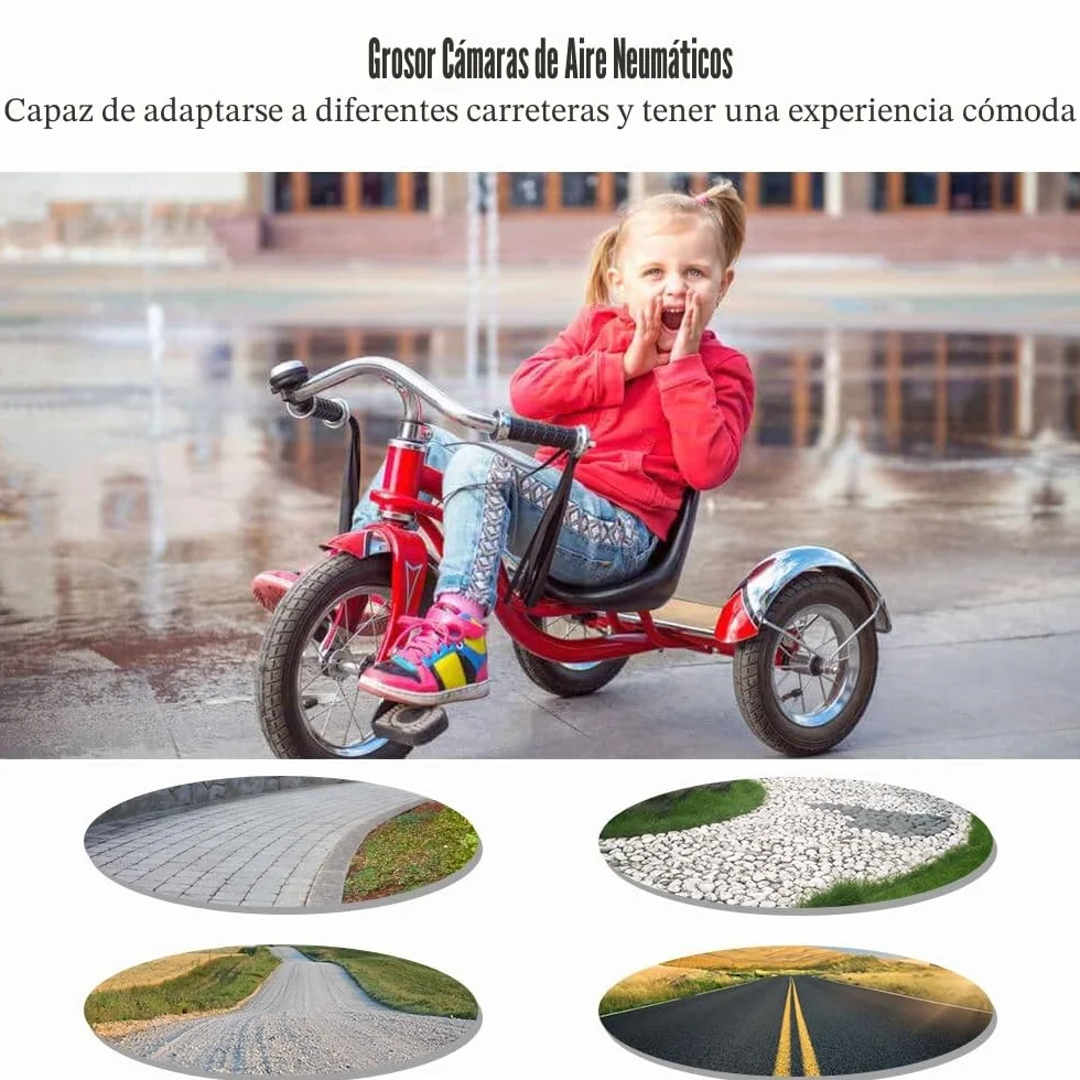 Ainiv Cámaras de Aire Reforzada 10 Pulgadas 2Pcs Neumáticos Interiores 10x2.125 Válvula 0° para Scooter Eléctrico