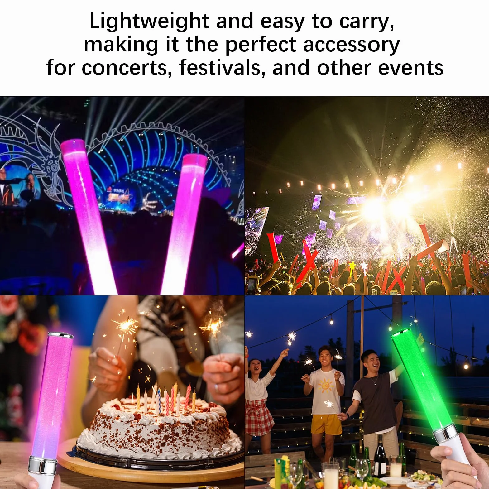 Barras Luminosas de Emergencia Luz LED 15 Colores Cambia de Color para Conciertos