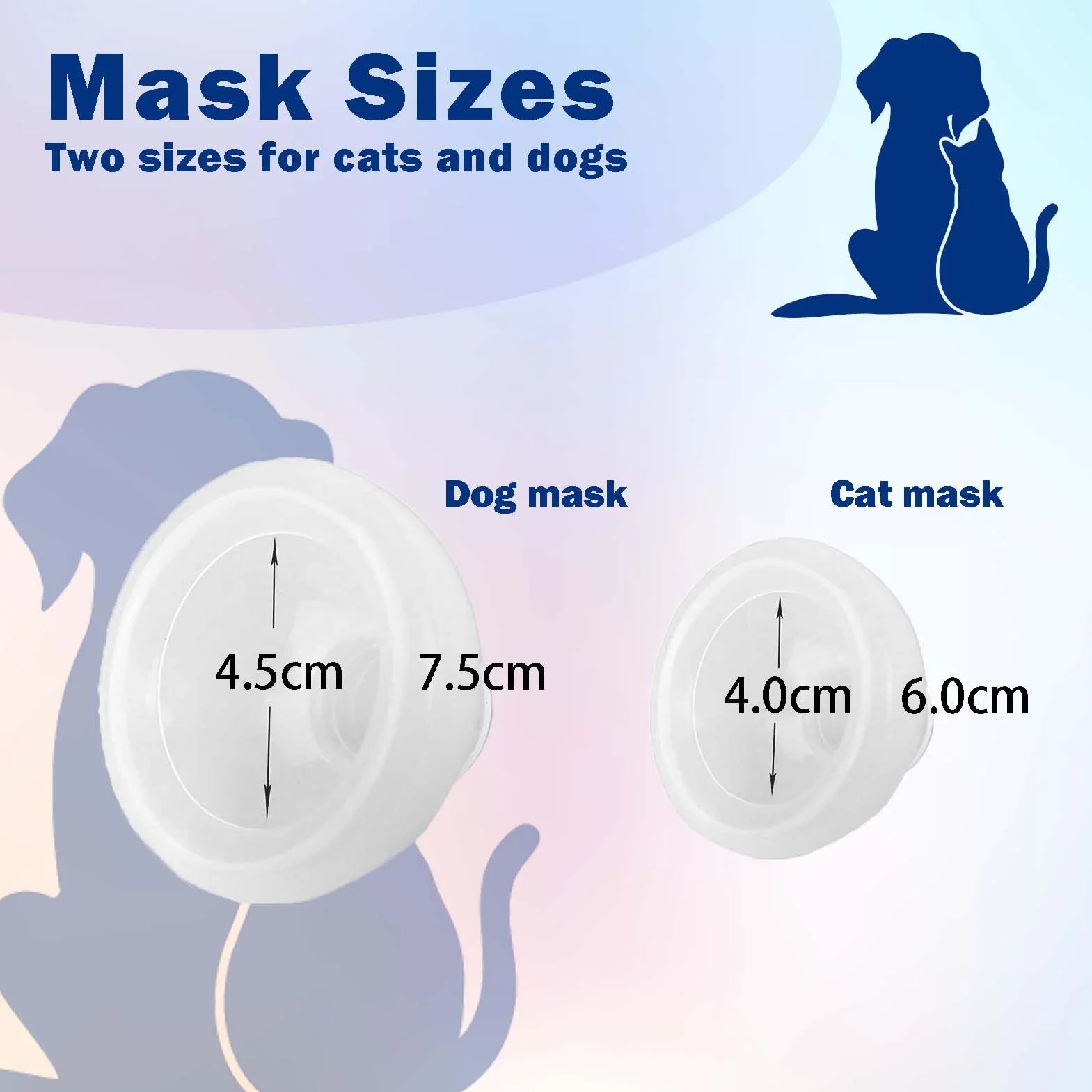 cámara de inhalación para Gatos o Perros con máscaras de 2 tamaños, cámara de Aerosol con indicador de Flujo de respiración, Compatible con Cualquier MDI