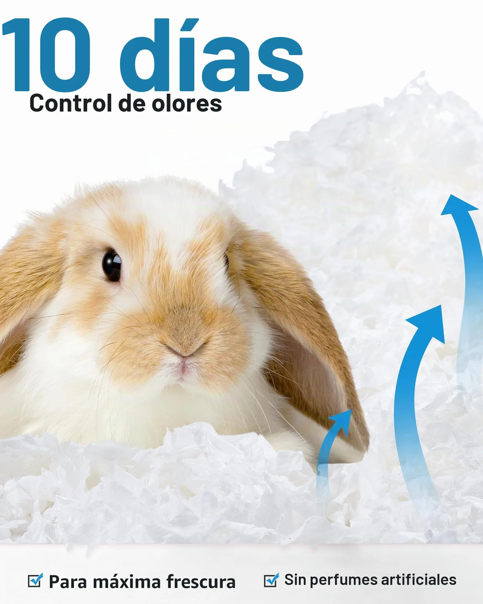 BUCATSTATE Lecho para Hámsteres 70L, Camas para Conejos Animales Pequeños, Ratones, Jerbos, Roedores, Control de Olores, Natural Lecho de Papel Súper Absorbente, 99,9% Libre de Polvo (70litros)