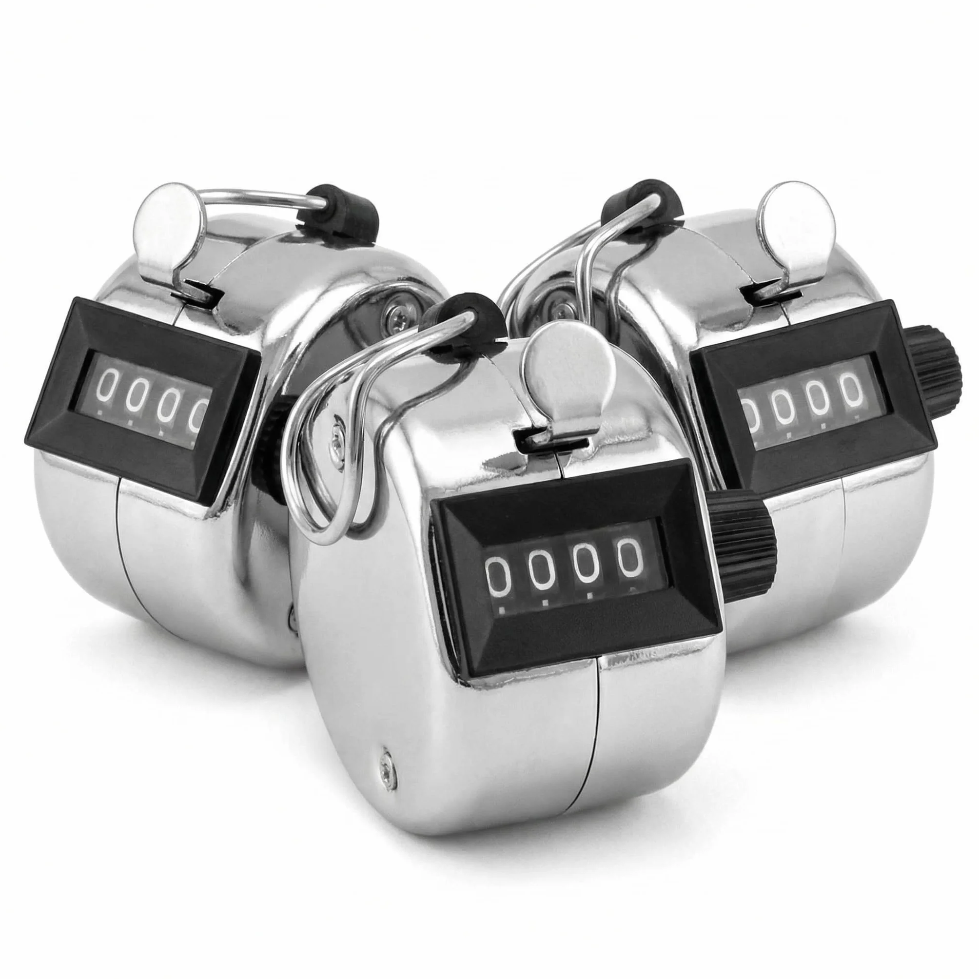 Contador Manual de 4 Dígitos QWORK, Contador Mecánico de Metal para Entrenador