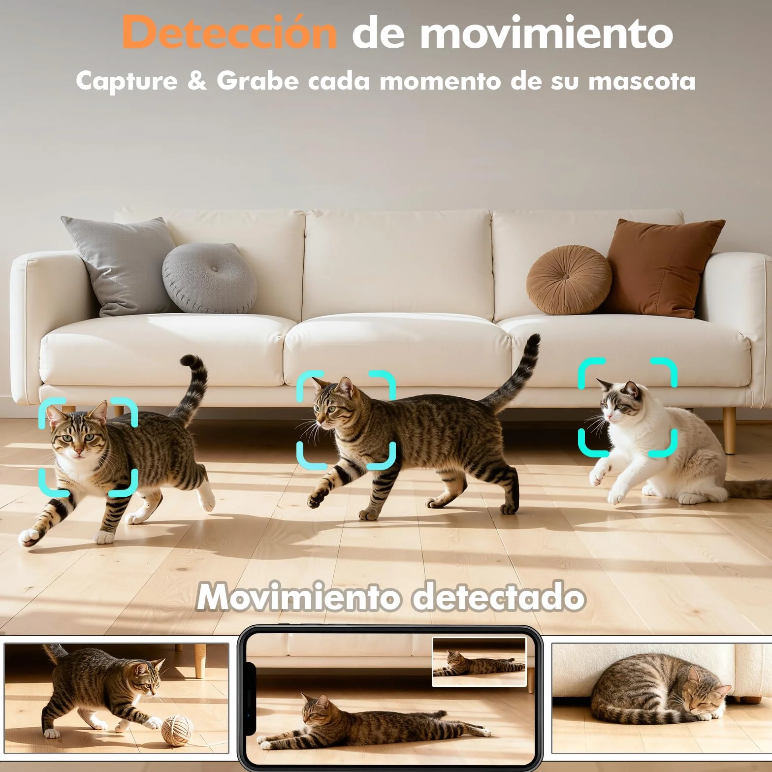 Comedero Automático para Gatos con Cámara 2K HD Visión Nocturna, WiFi 2,4G/5G Control por App, Audio Bidireccional Anti Atascos, Doble Alimentación, Depósito 5L Comida y 4L Agua