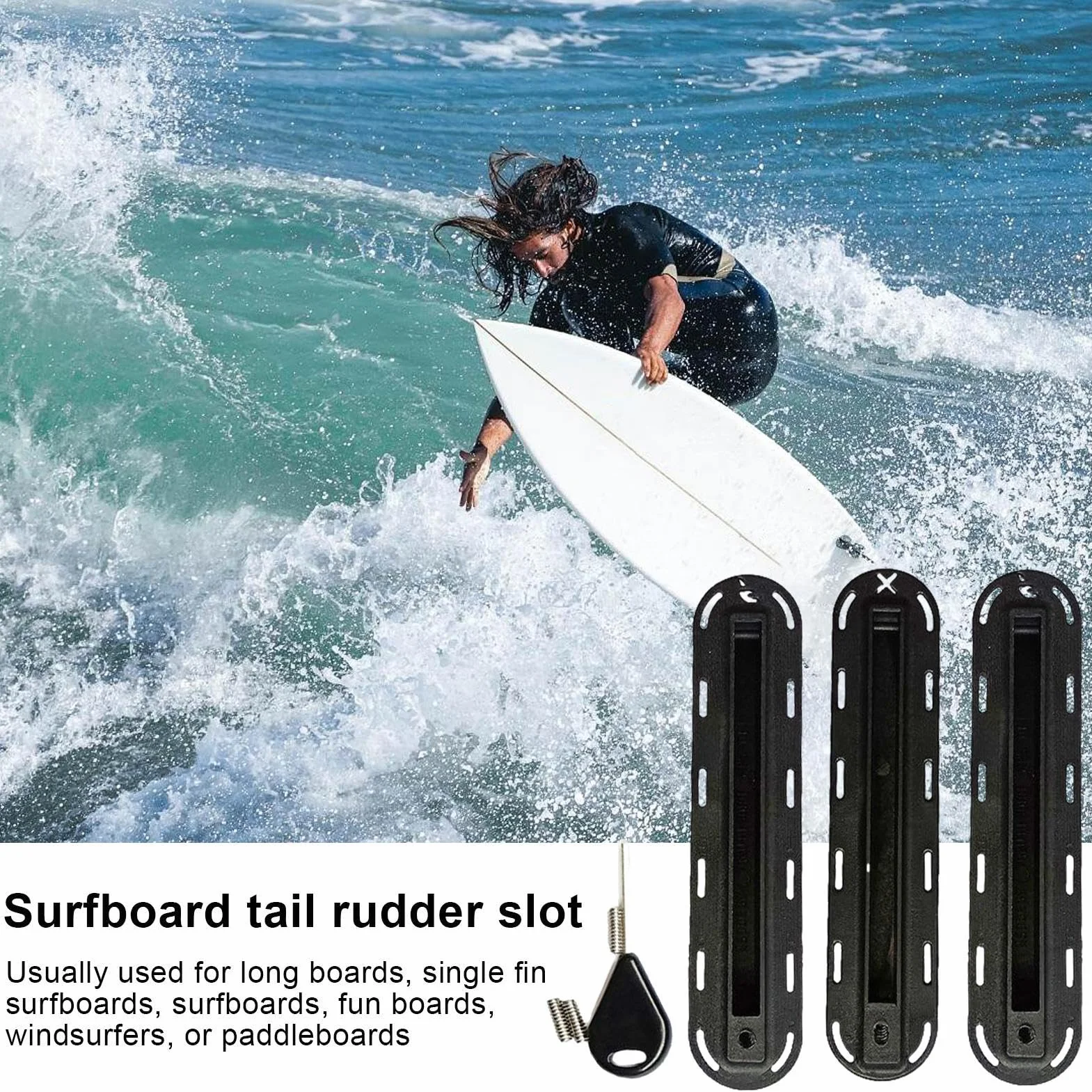 Lightwegh Longboard Finbox Juego de aletas para tabla de surf