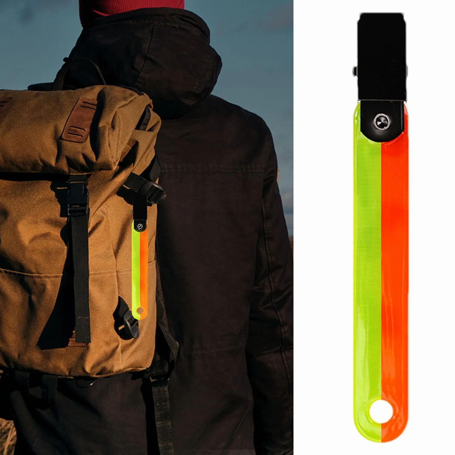 Marcadores de senderos para árboles de Alta Visibilidad con Clips - Tachuelas reflectoras de PVC, Cinta Impermeable