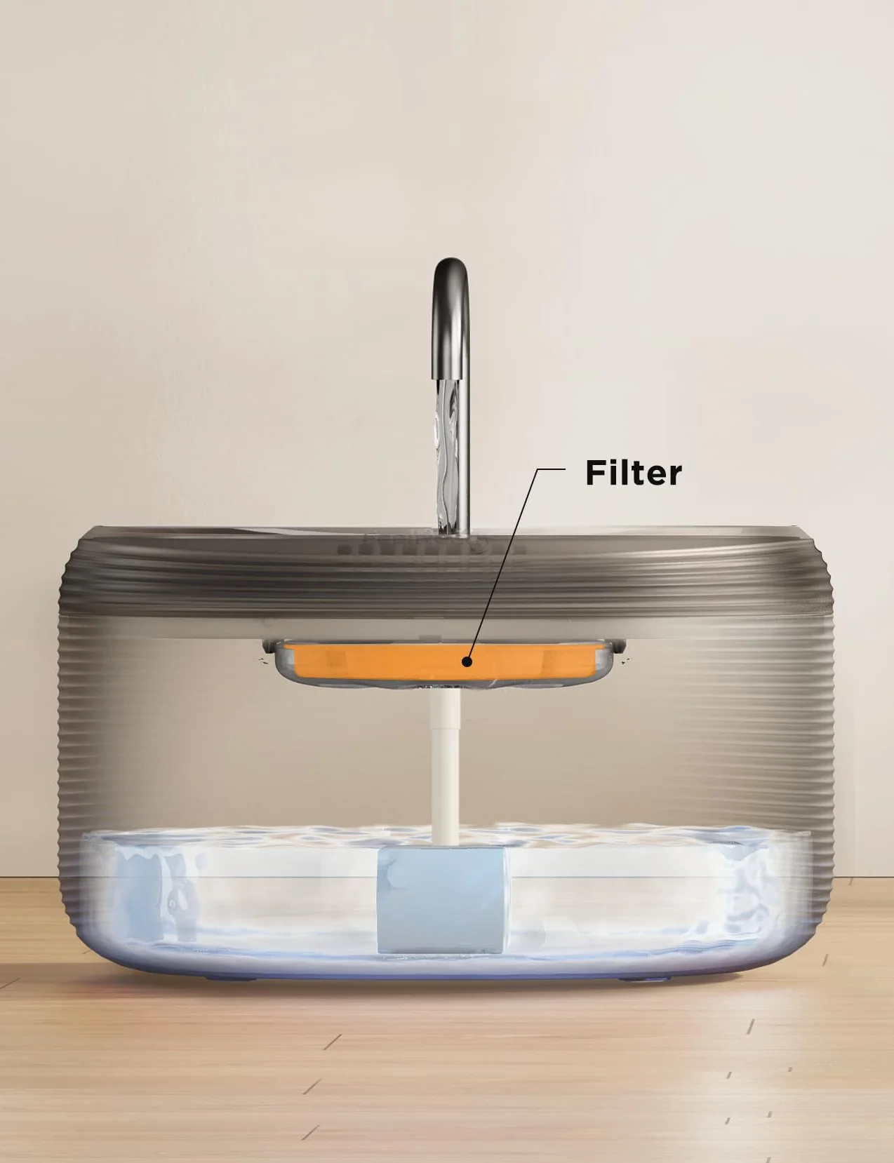 6 Piezas Filtros de Fuente para FEELNEEDY 3,2L Fuente para Gatos, Filtros de Bebedero Gatos, Triple Filtración, Satisface Las Necesidades de Reemplazo de 2 a 3 Meses