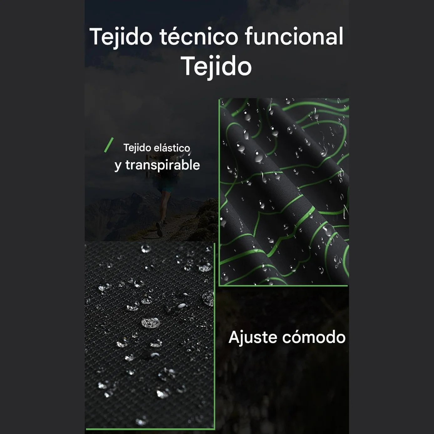Polainas Para Trail Running, Ajustables Y Transpirables - 1 Par