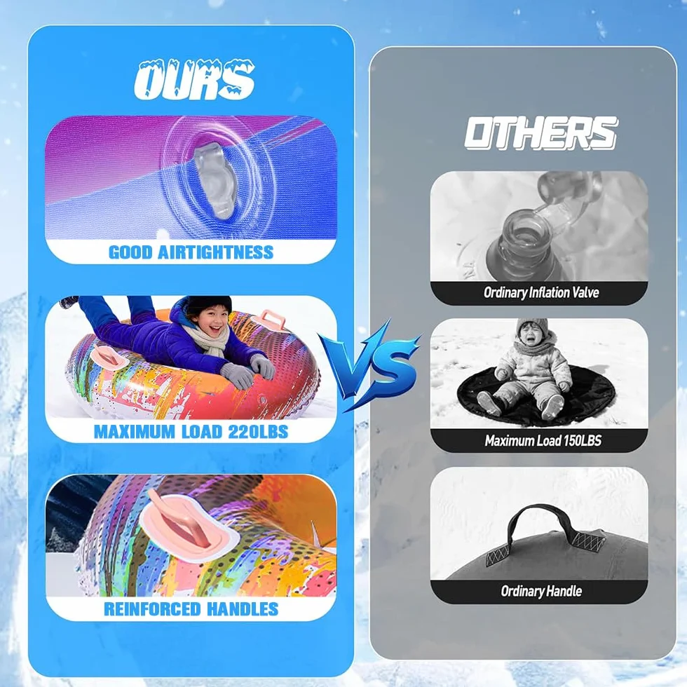 Donut Snowrohr Trineo inflable Juguetes de nieve para adultos Actividad al aire libre