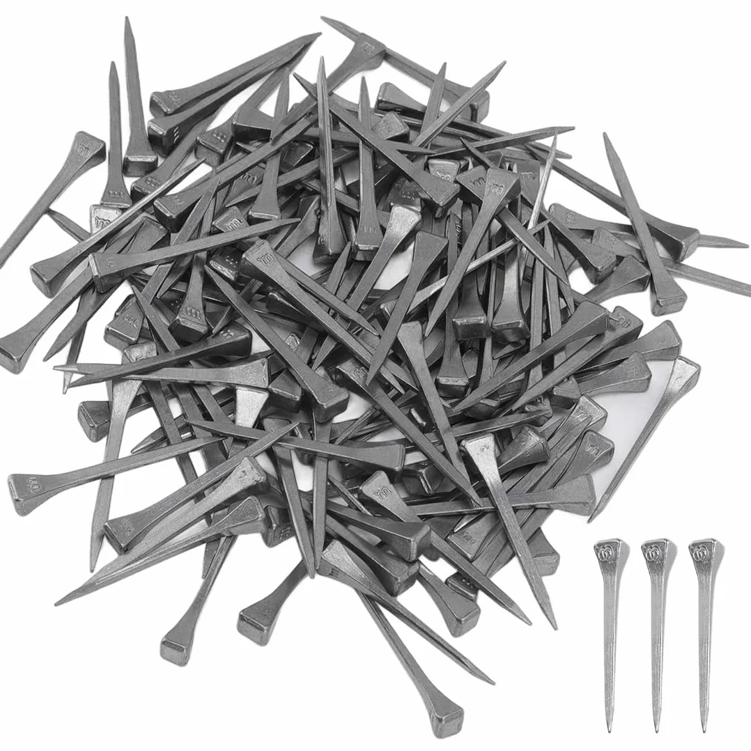 50 pcs Clavo de Herradura Clavos De Acero De Caballo 5.1cm Caballo Clavo de Pezuña para Entrenamiento de Caballos Deportes Ecuestre para Vidrio de Plomo Fijo