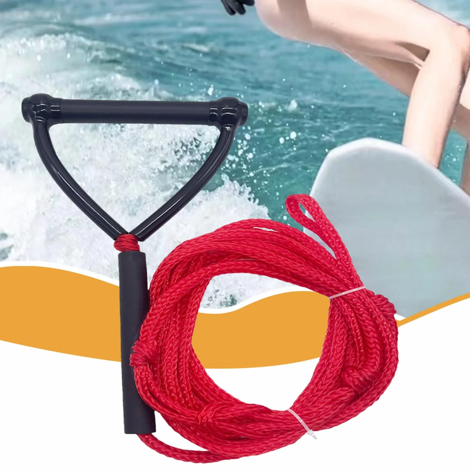 Cuerda de esquí acuático Wakesurf 24 pies alta resistencia para remolcadores de botes wakeboard