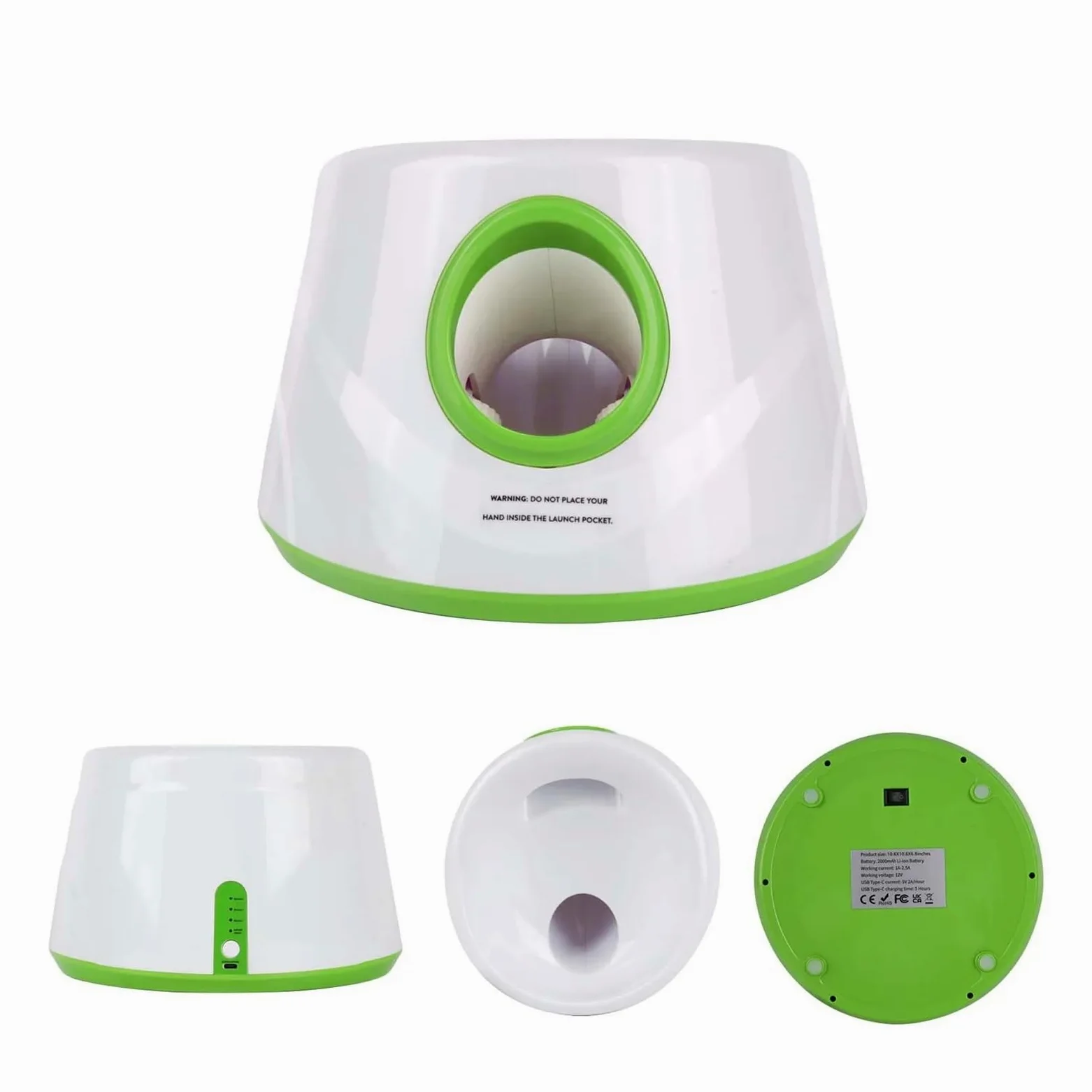 1 Uds. Máquina interactiva de Lanzamiento de Pelotas de Tenis for Entrenamiento de Perros(Green-Upgrade)