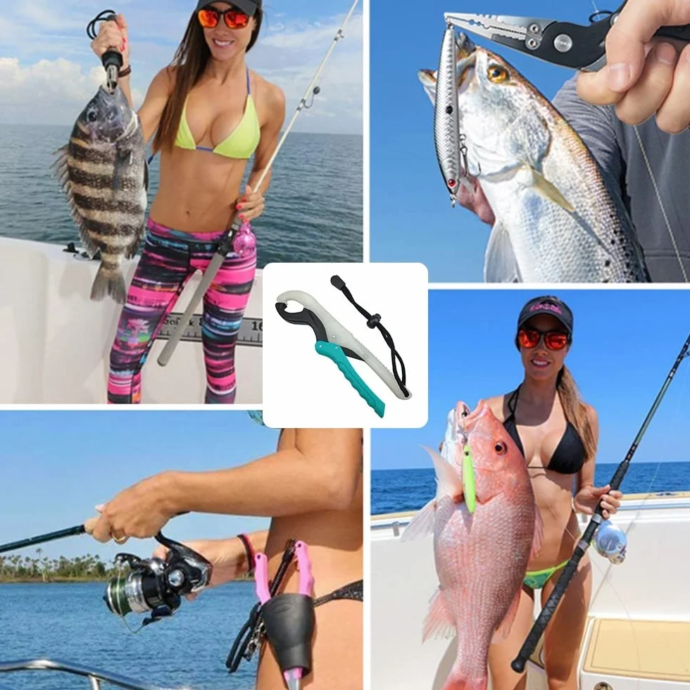 MiOYOOW Pinza de pesca flotante luminosa para labio, fuerte pinza de pesca