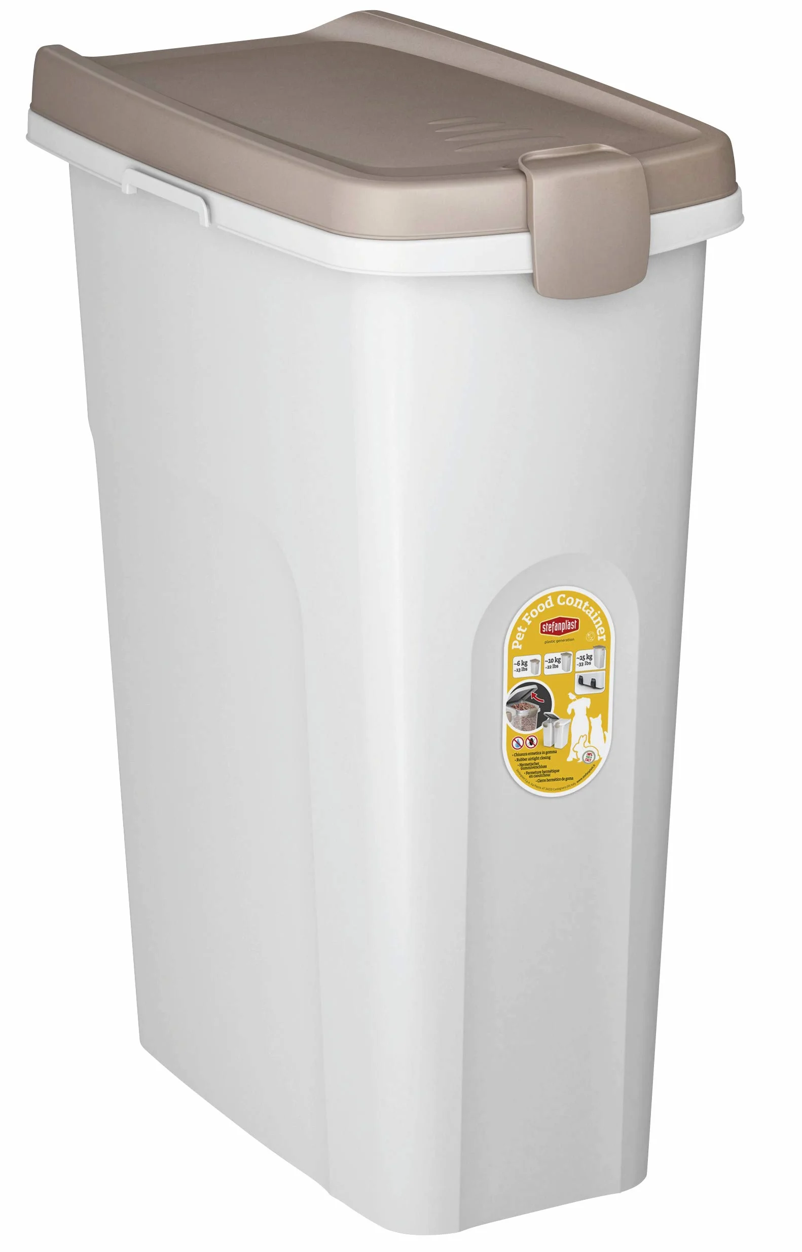 Stefanplast Contenedor Pet Food para Perro Marrón/Blanco 40 L
