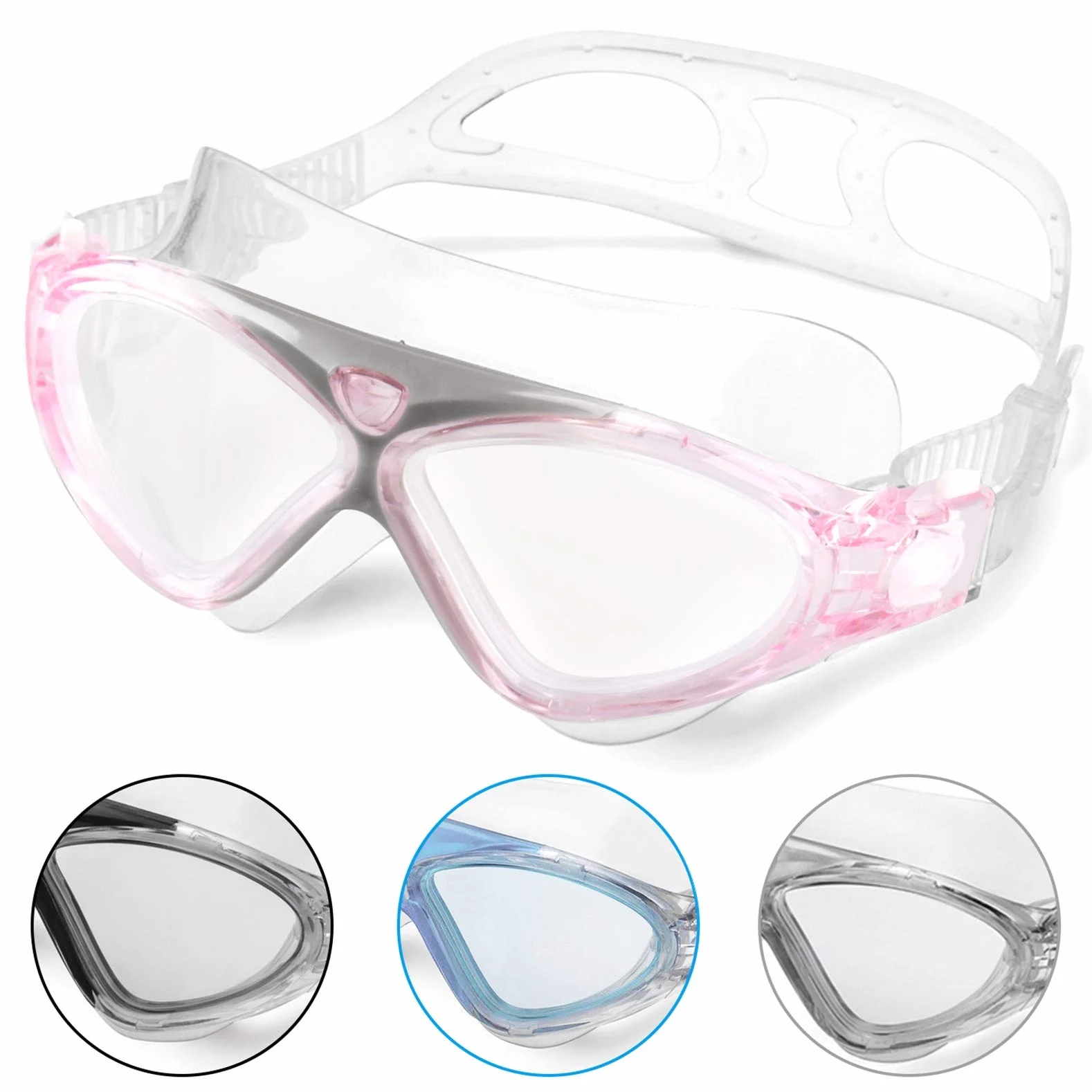 Winline Gafas de Natación para Adultos y Niños, Anti Niebla Protección UV Ajustable