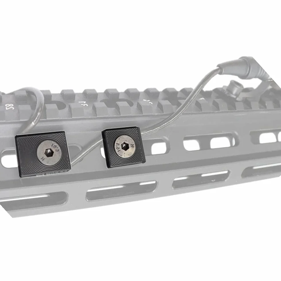 Mlok compatible Metal Rail cubierta cable clip sistema de gestión modular linterna cola Picatinny carril cubierta Caza Accesorios