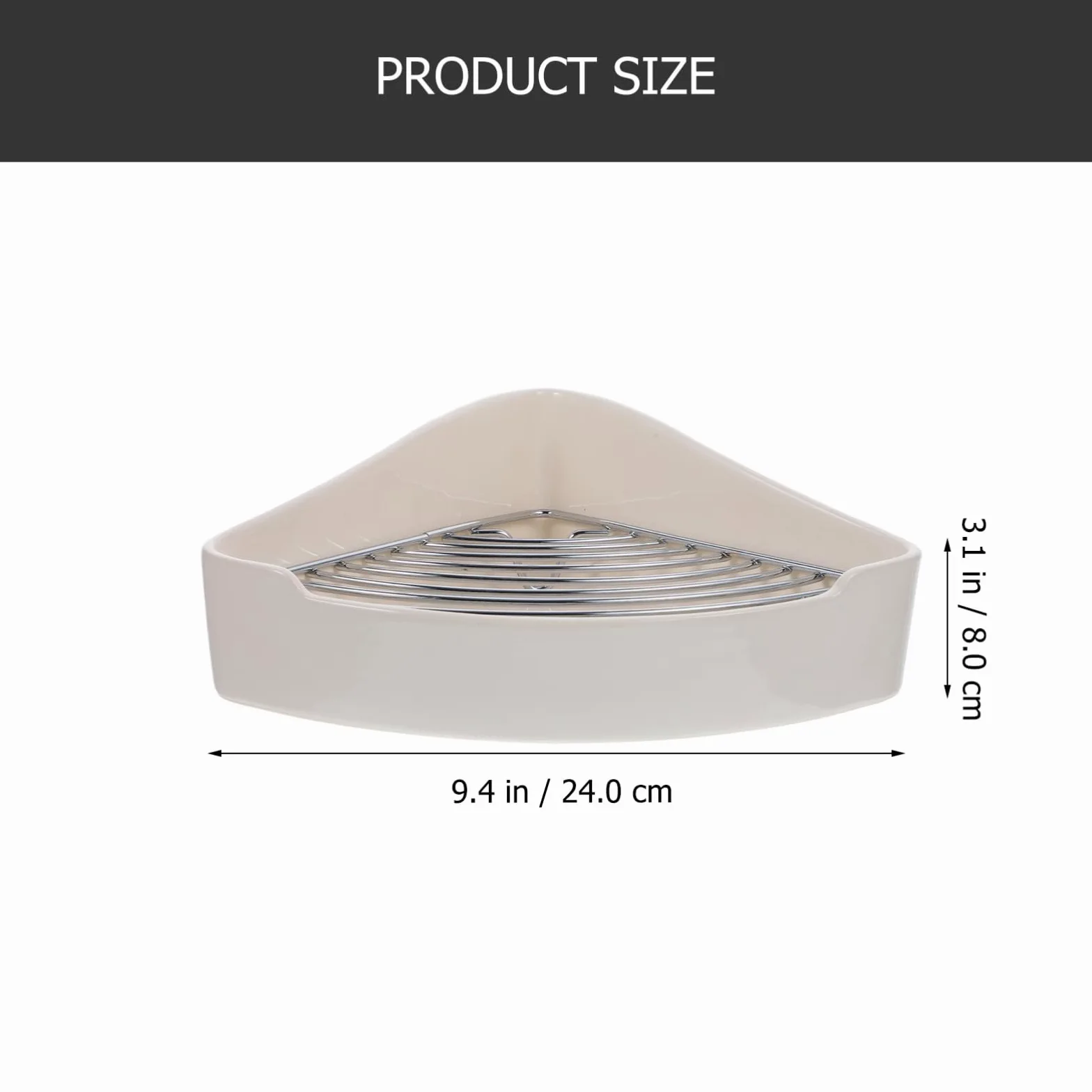 Hohopeti Orinal para Hámster de Esquina Triangular en Cerámica Color Marfil | Hogar u Oficina, Resistente al Desgaste y Óxido, Fácil de Limpiar E Instalar