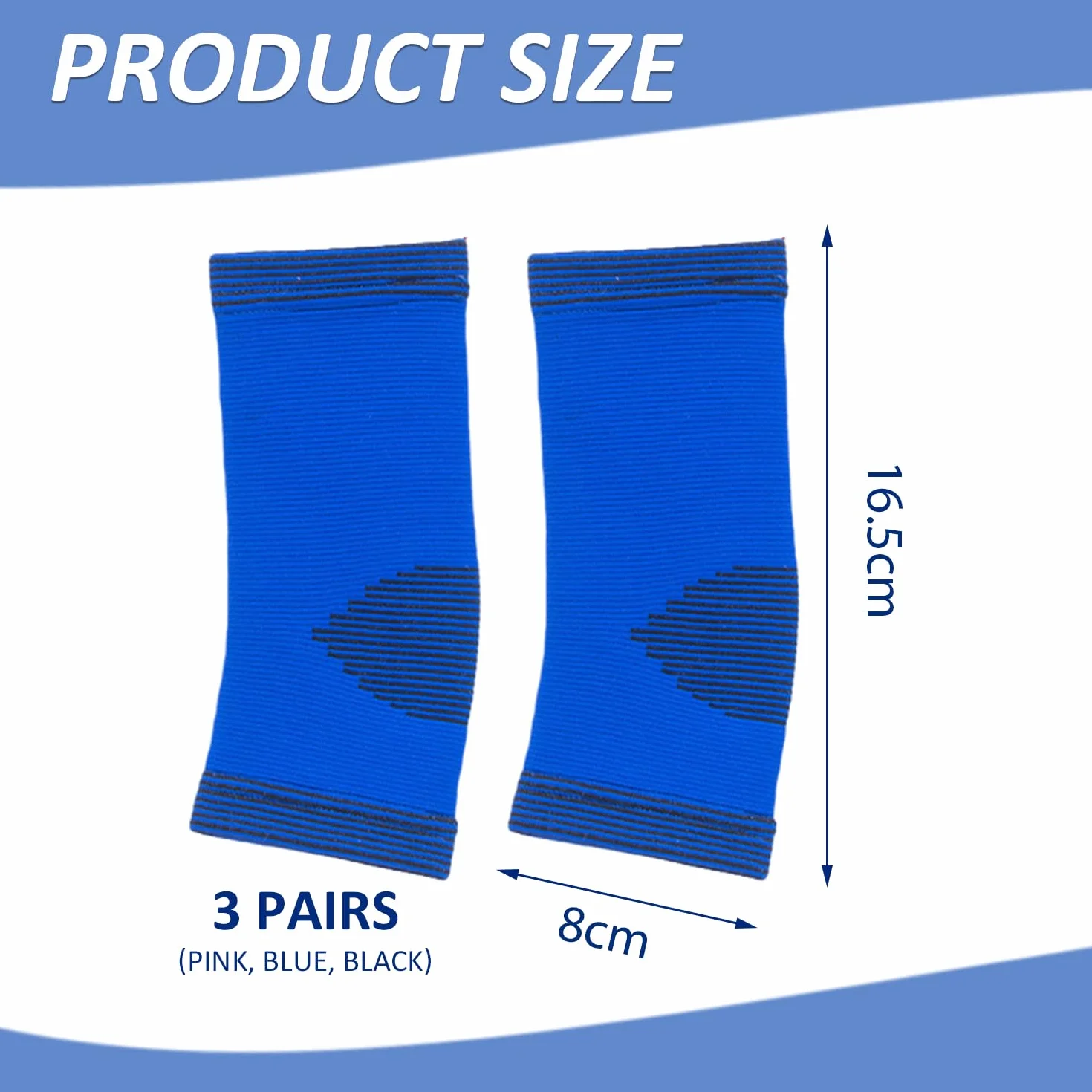 Tobillera Elástica Transpirable para Niños, 3 Pares Protectores de Tobillo Deportivos