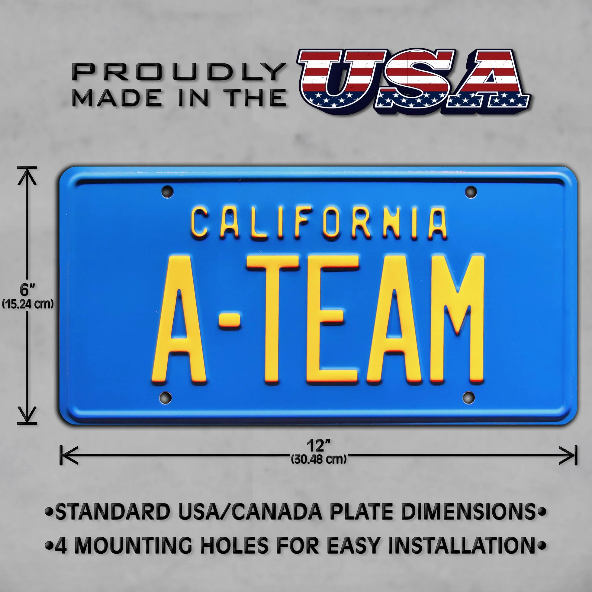 A-Team Metal Stamped License Plate