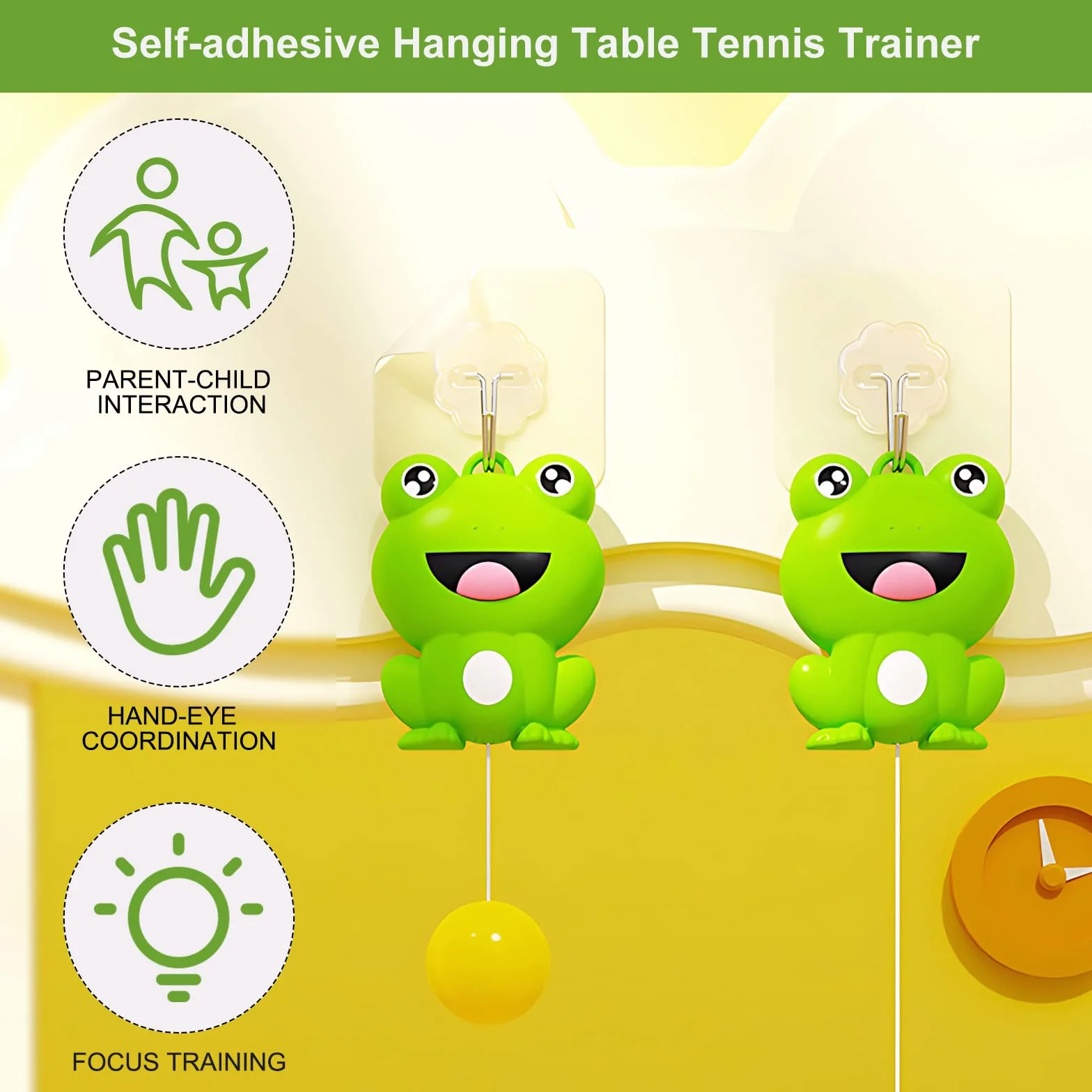 Entrenador de Tenis de Mesa para Colgar, Equipo de Entrenamiento de Ping Pong Ajustable Interior