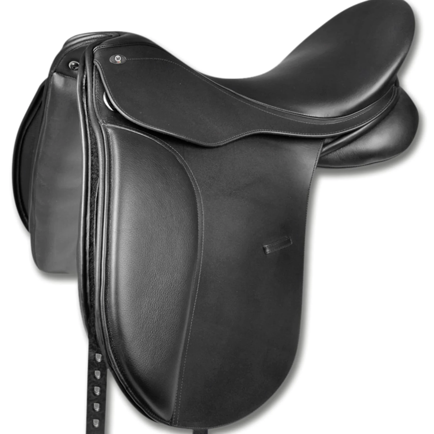 WALDHAUSEN Sillín de doma Comfort, piel, 17,5''/44 cm, negro