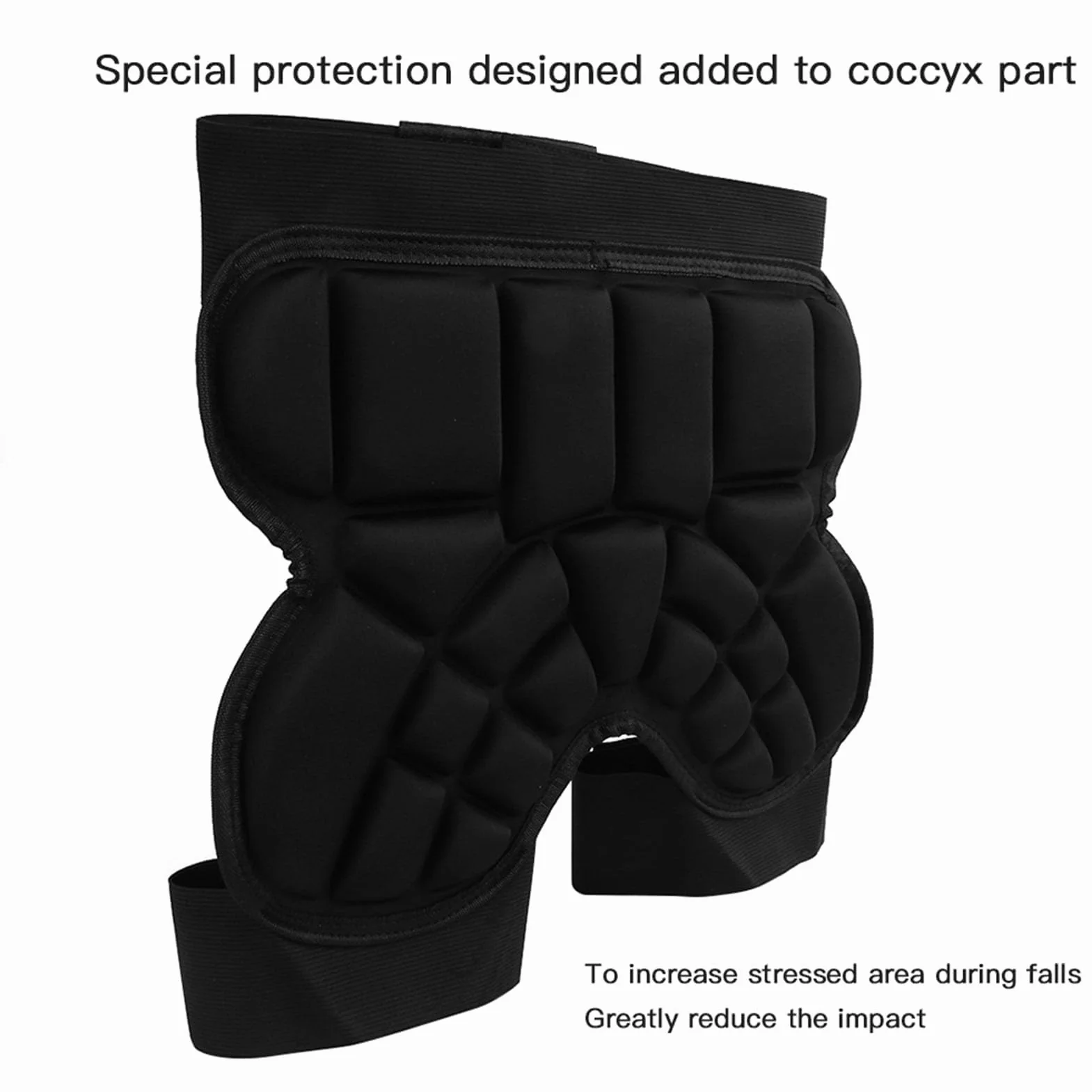 Almohadillas de Protección de Cadera para Niños, Pantalones Cortos para Esquiar, Patinaje, Protector de Trasero Grueso Antideslizantes