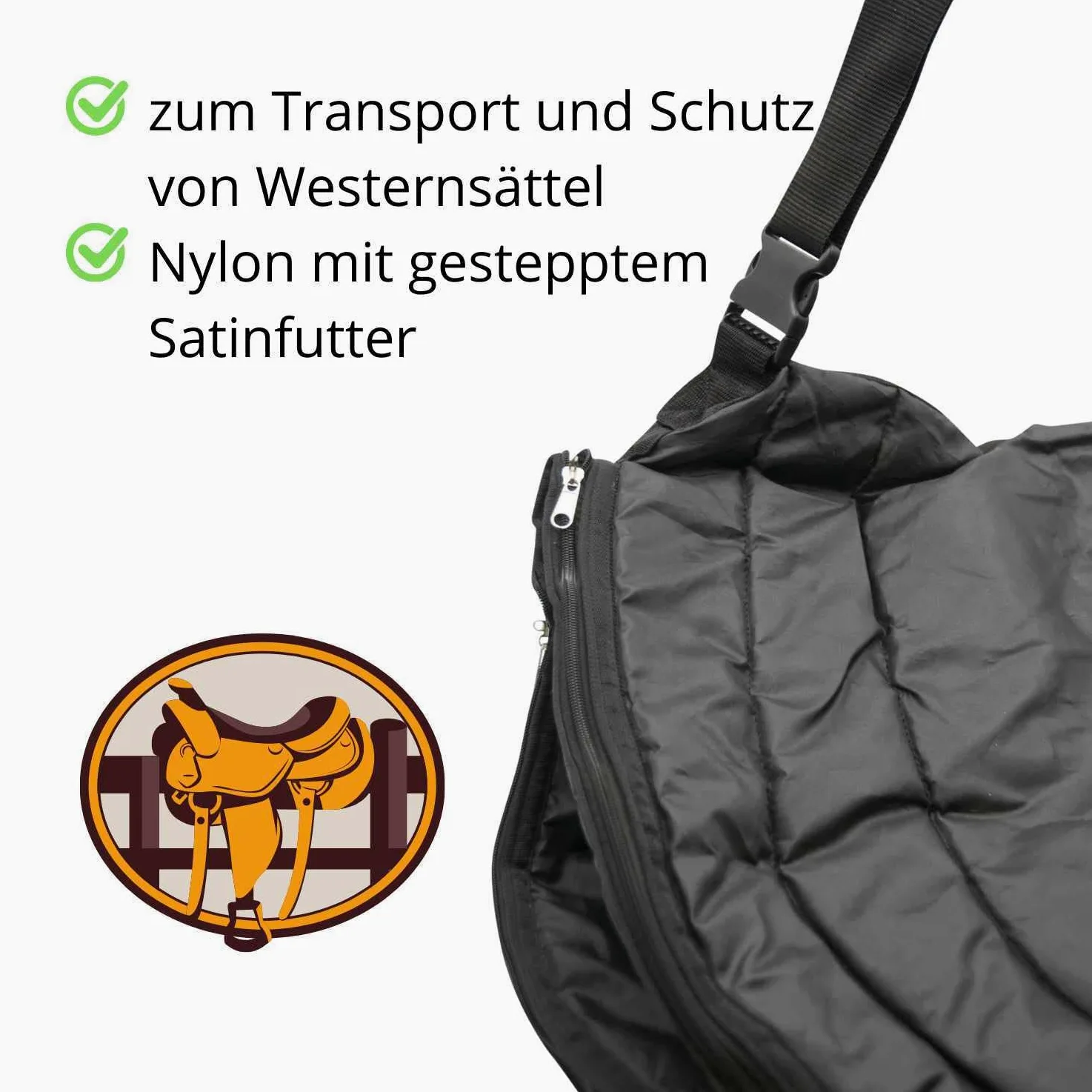 AMKA Bolsa de transporte para sillín Western funda protectora para sillín de bicicleta