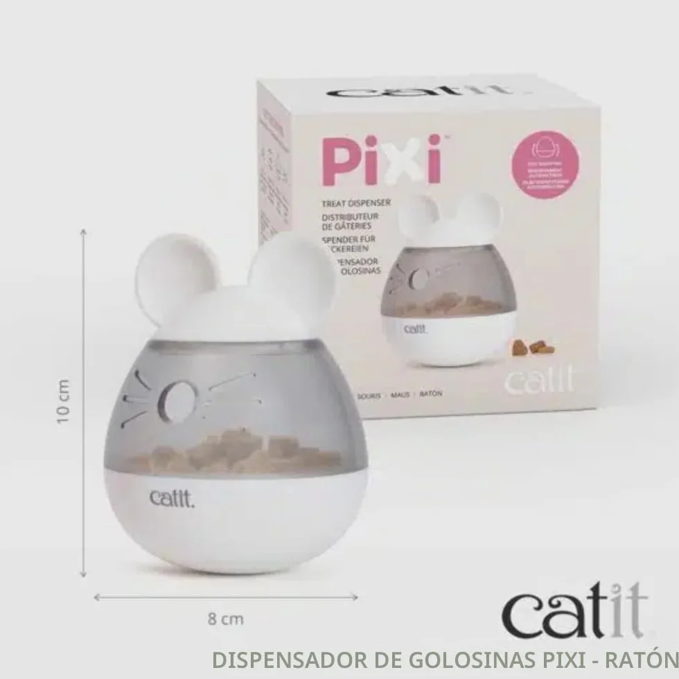 Catit PIXI Dispensador de Snacks para Gatos, ratón