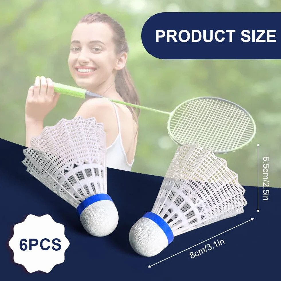 Flintronic Volantes de Bádminton 12PCS Nailon Duradero Plástico para Exteriores e Interiores
