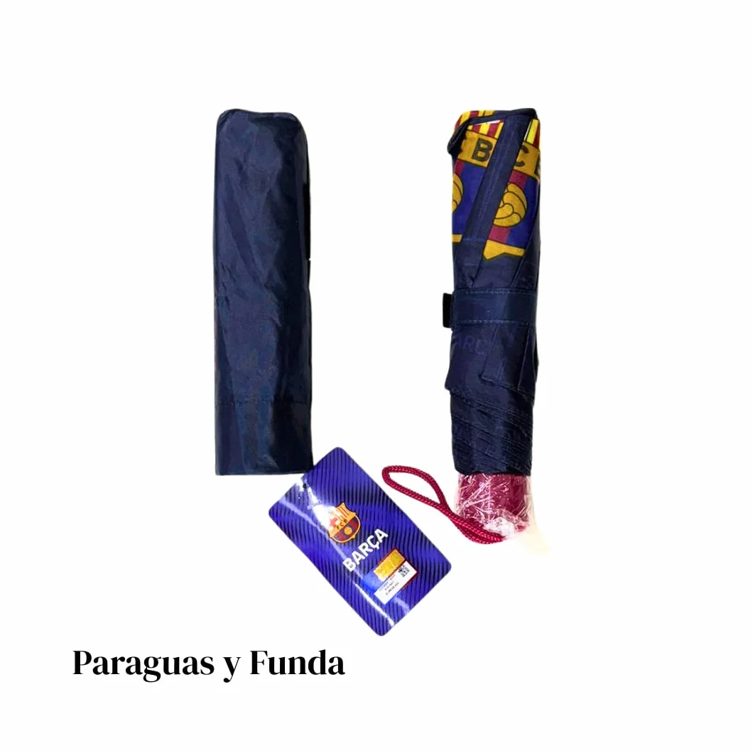 Paraguas FC Barcelona Niño Plegable 96cm Poliéster 8 Paneles